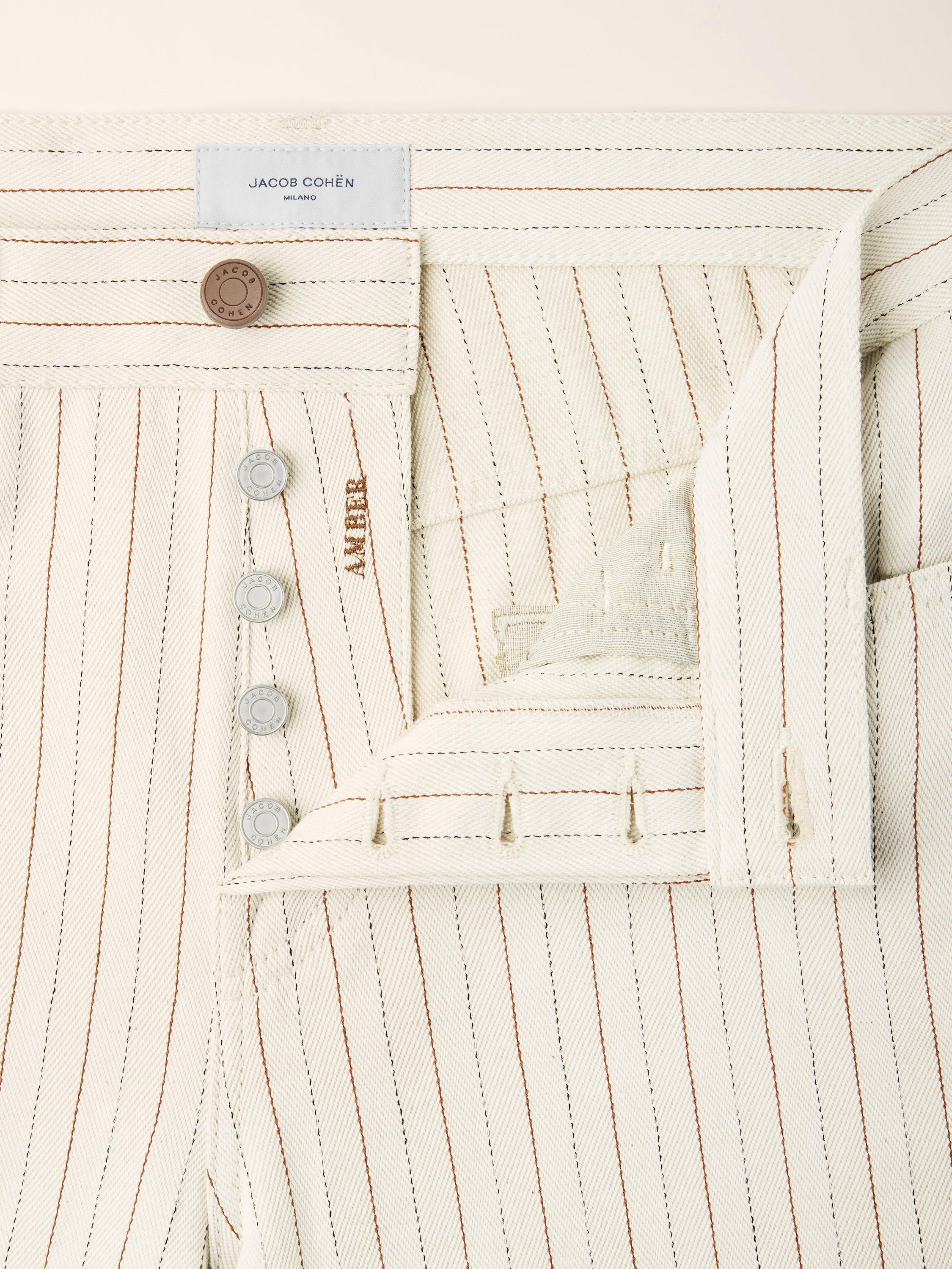 Amber – Cotton-Hemp Herringbone Canvas Bermudas - Image 5