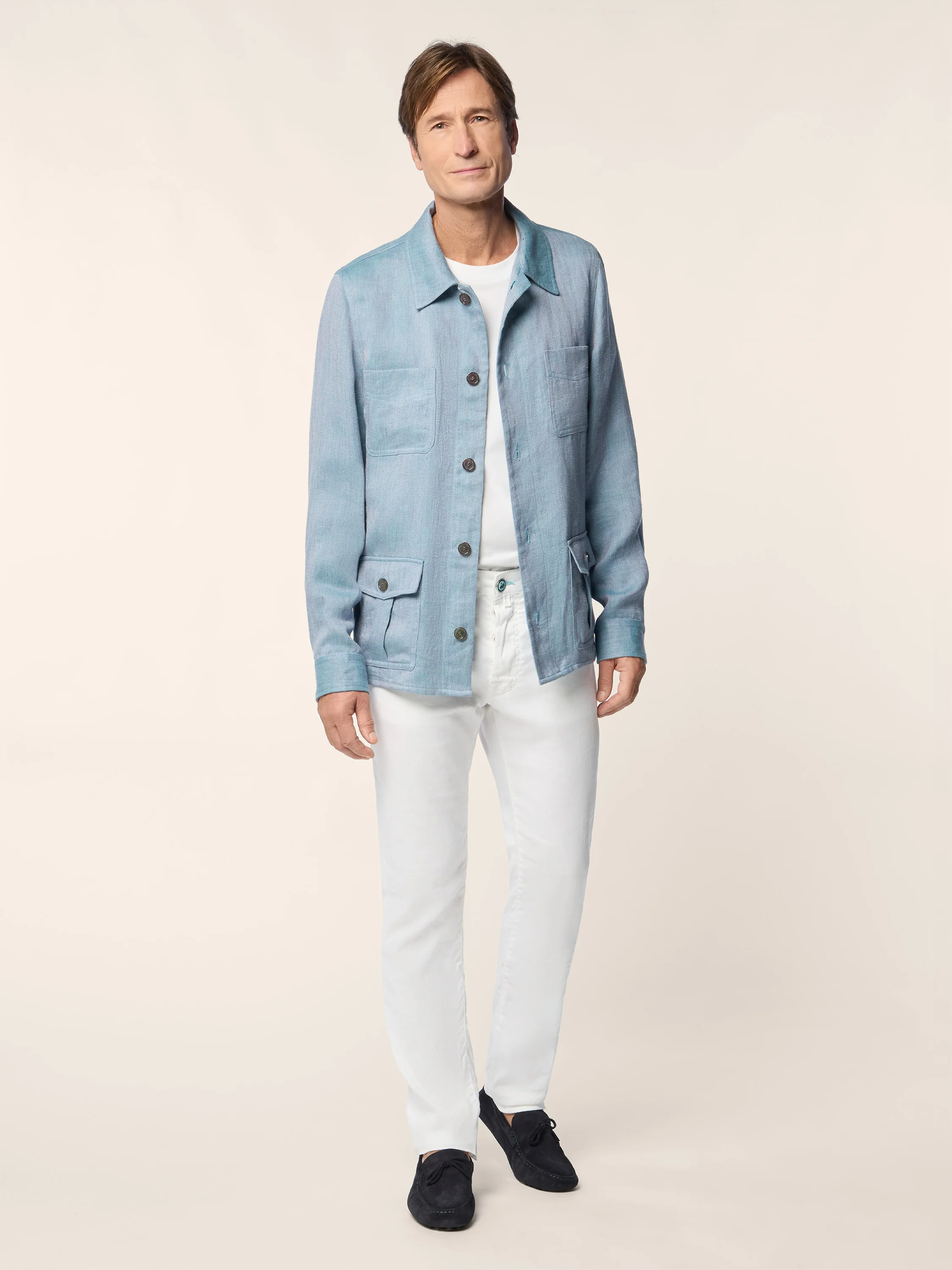 Bard – Pants in Stretch Linen Cotton Gabardine - Image 3