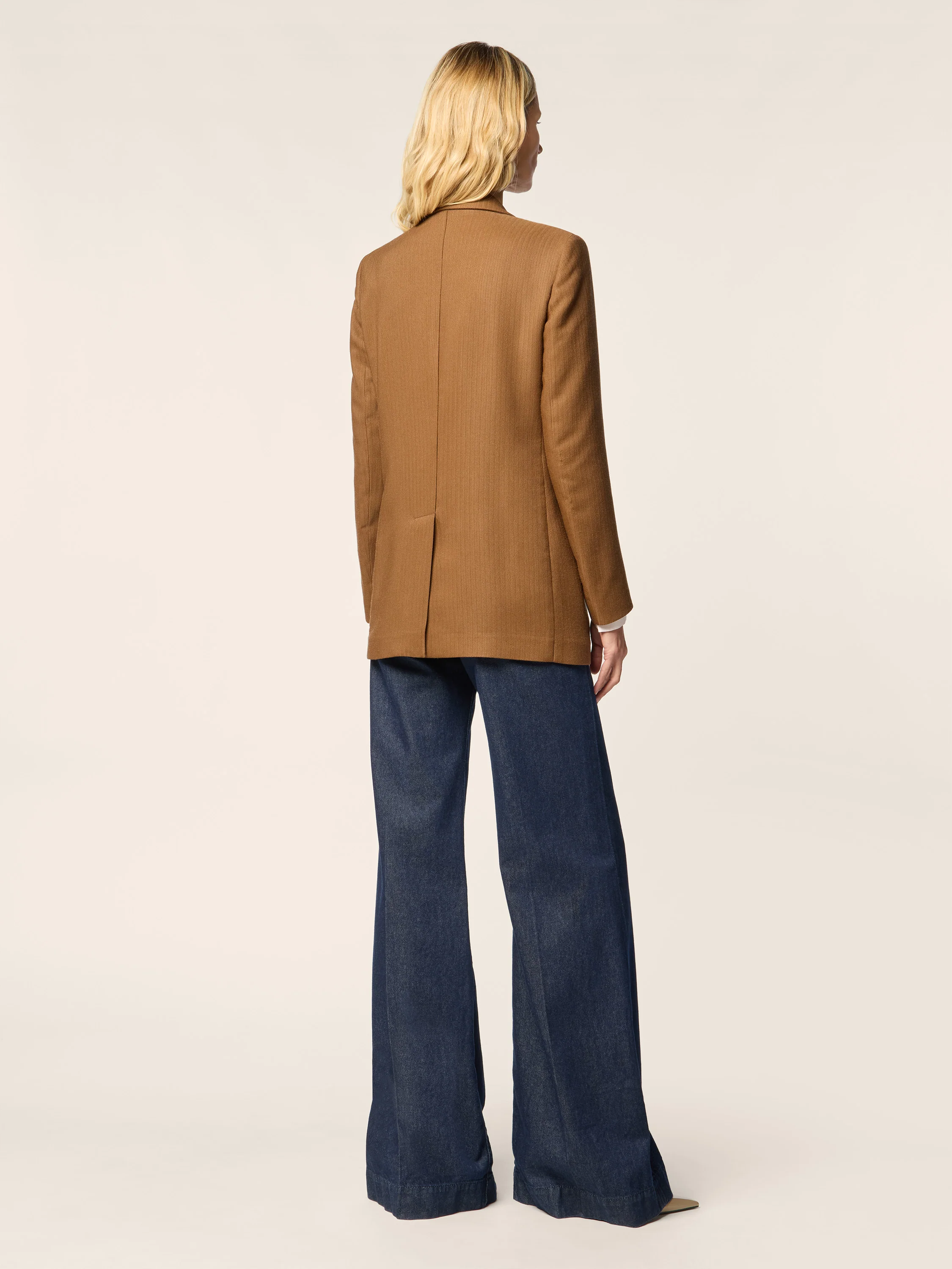 Herringbone Viscose-Lyocell Canvas Blazer - Image 3