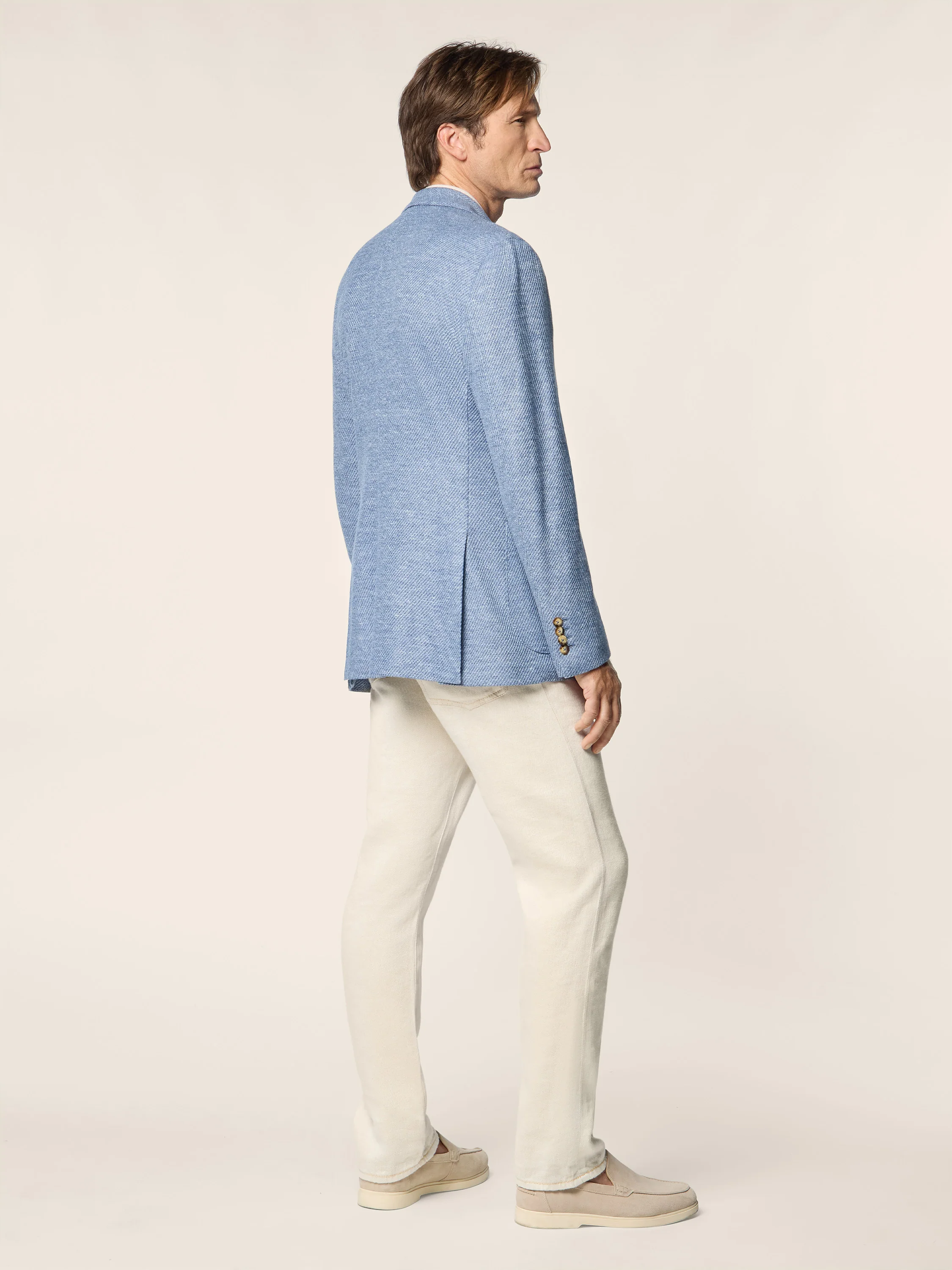 Blazer in Linen, Cotton and Silk Jersey - Image 3