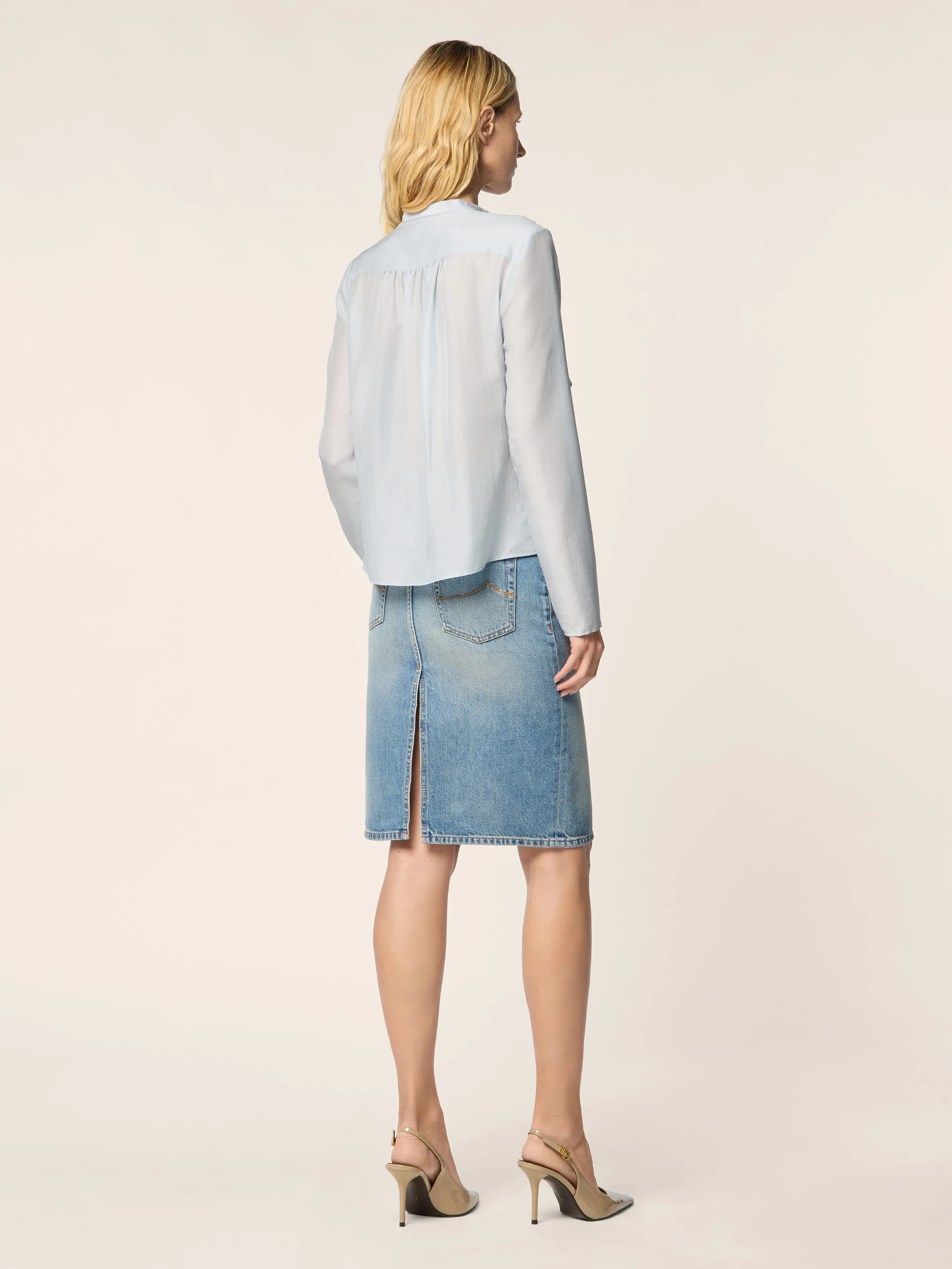 Wool and Silk Chiffon Blouse - Image 3