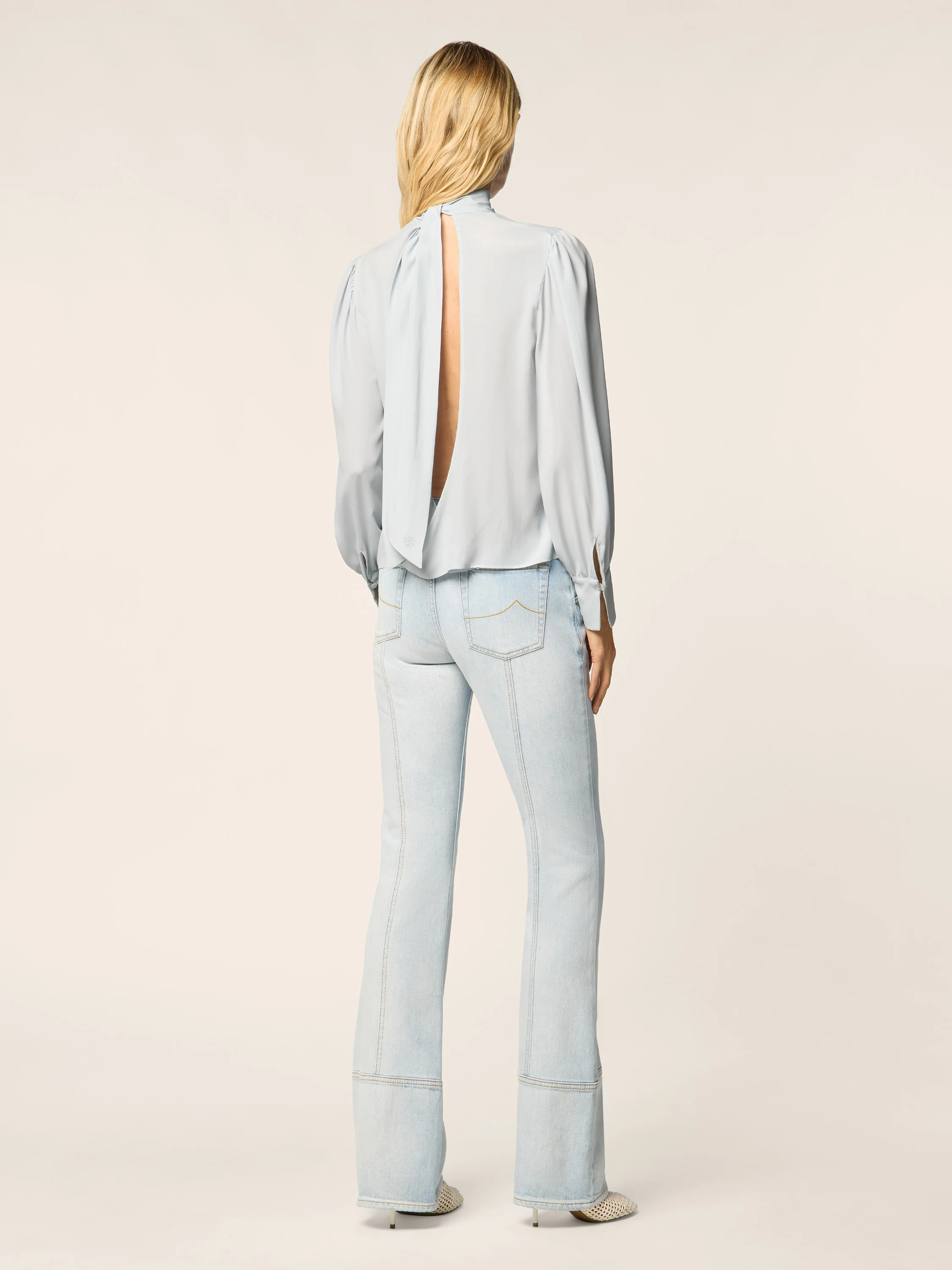 Silk-Blend Chiffon Blouse - Image 3