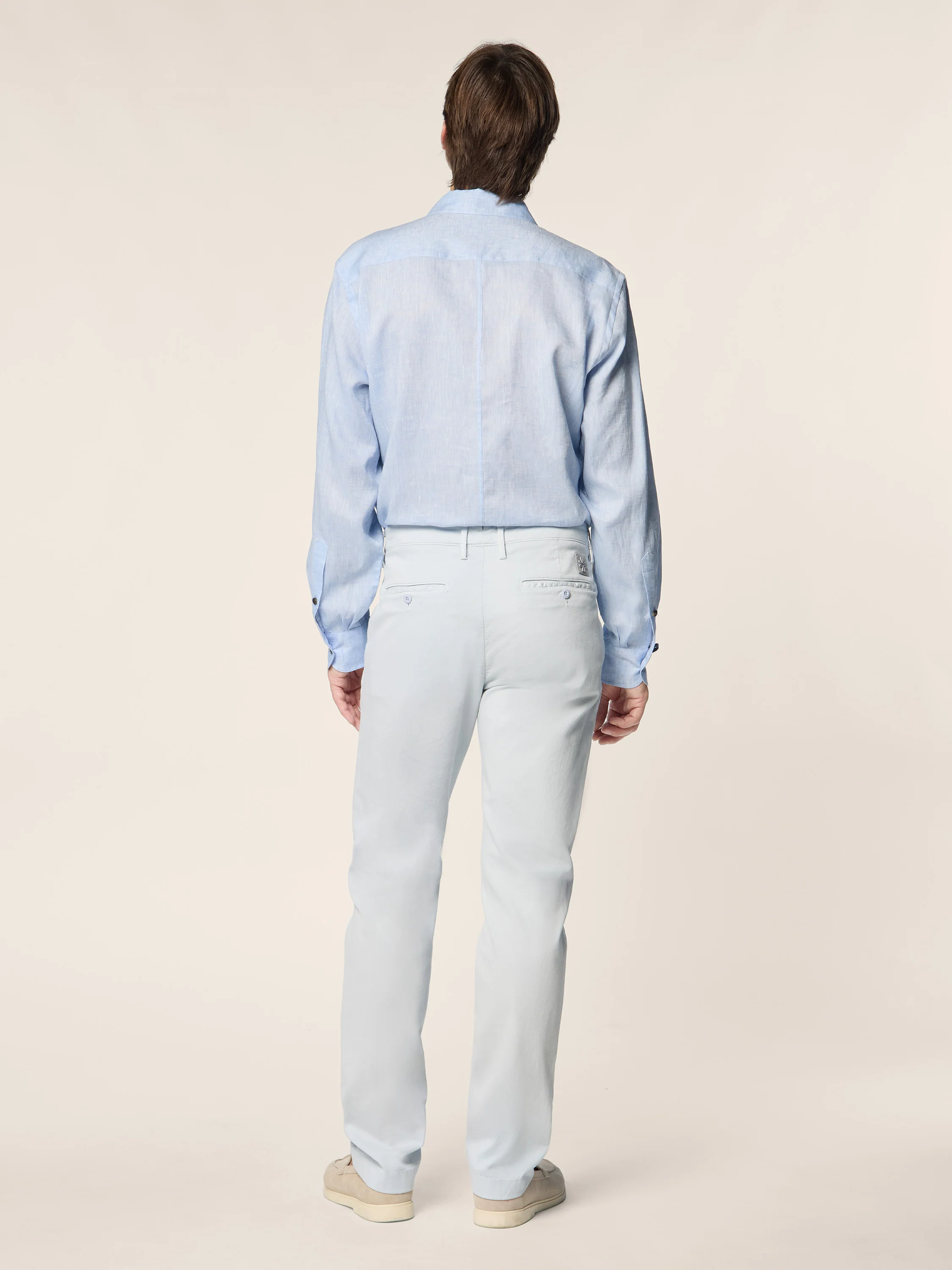 Bobby - Slim Chino Pants in Honeycomb Stretch Cotton - Image 3