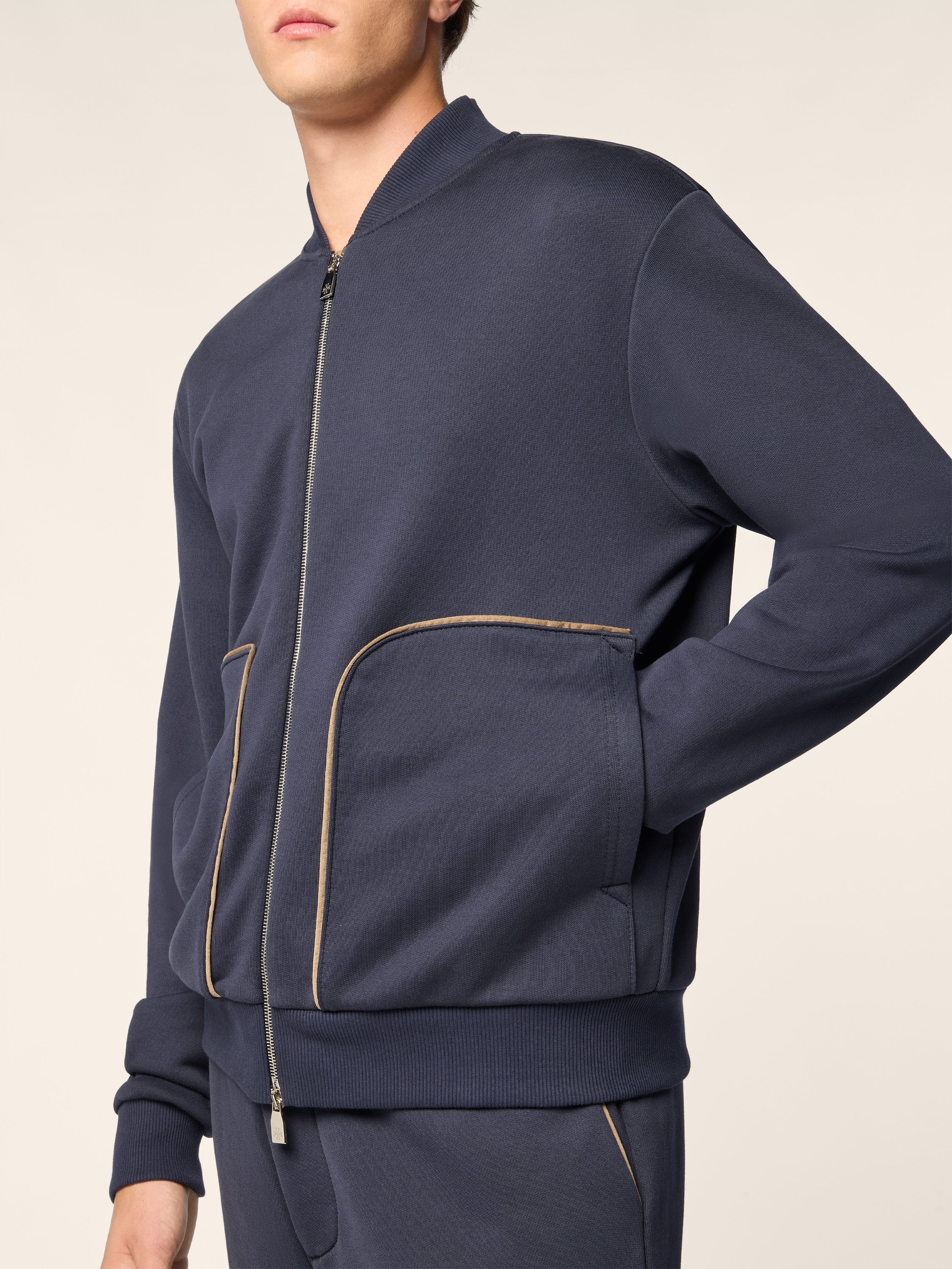 Bomber in Sea Island Cotton Fleece - Image 4