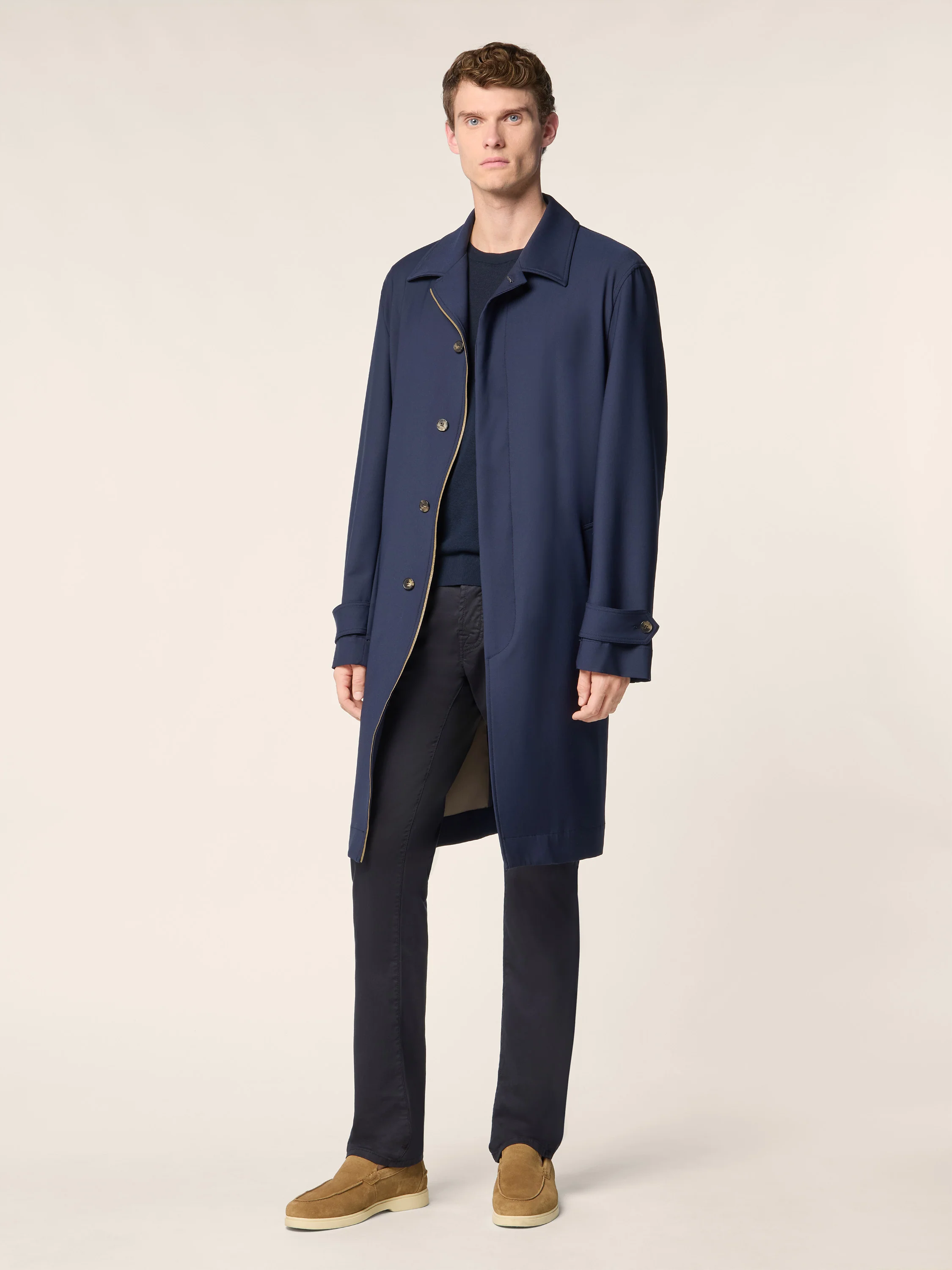 Technical Wool and Silk Coat Loro Piana - Image 2