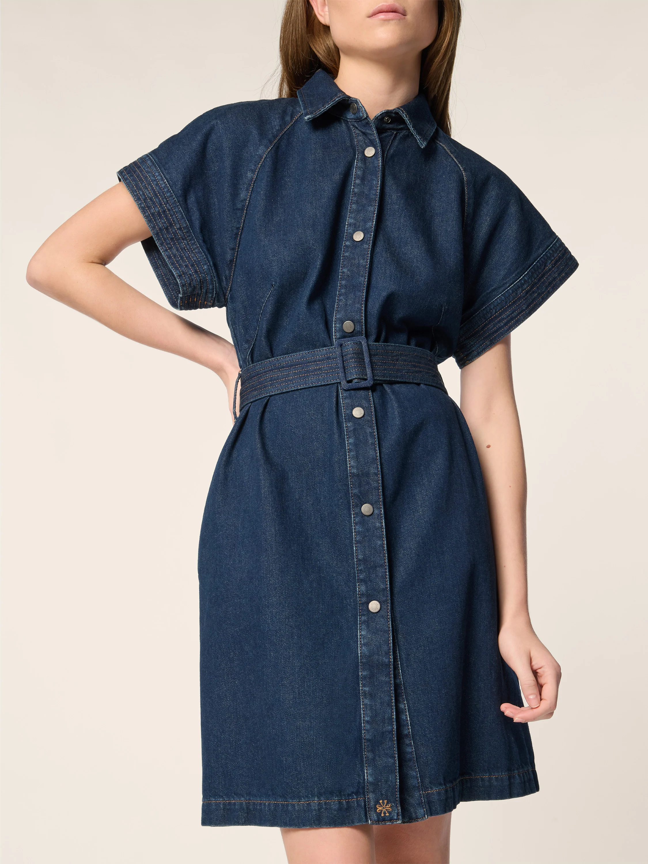 Cotton Denim Dress - Image 4