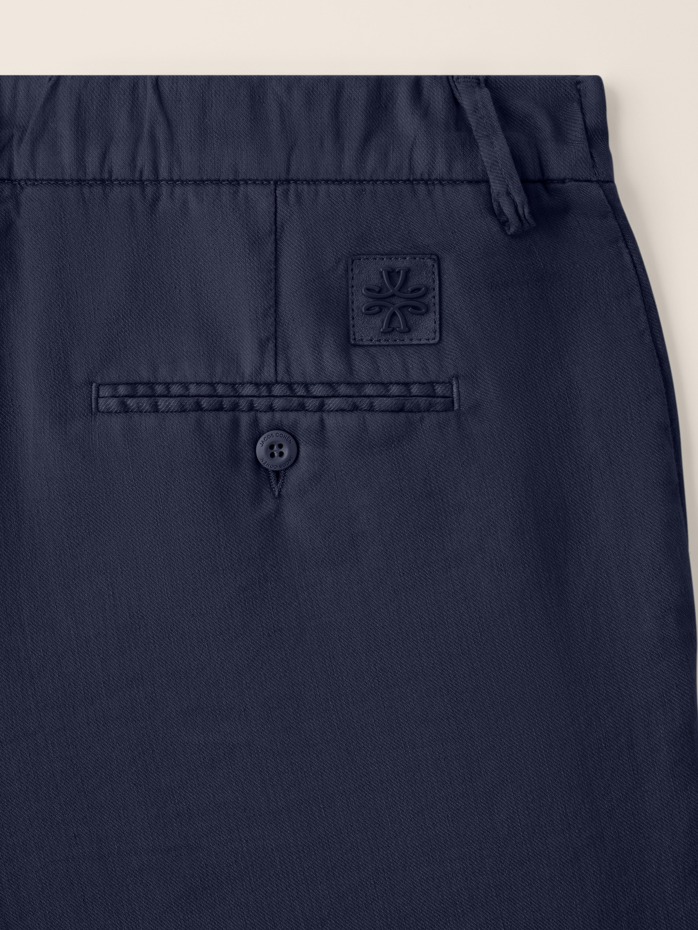 Gray – Pants in Cotton and Linen Stretch Gabardine - Image 3
