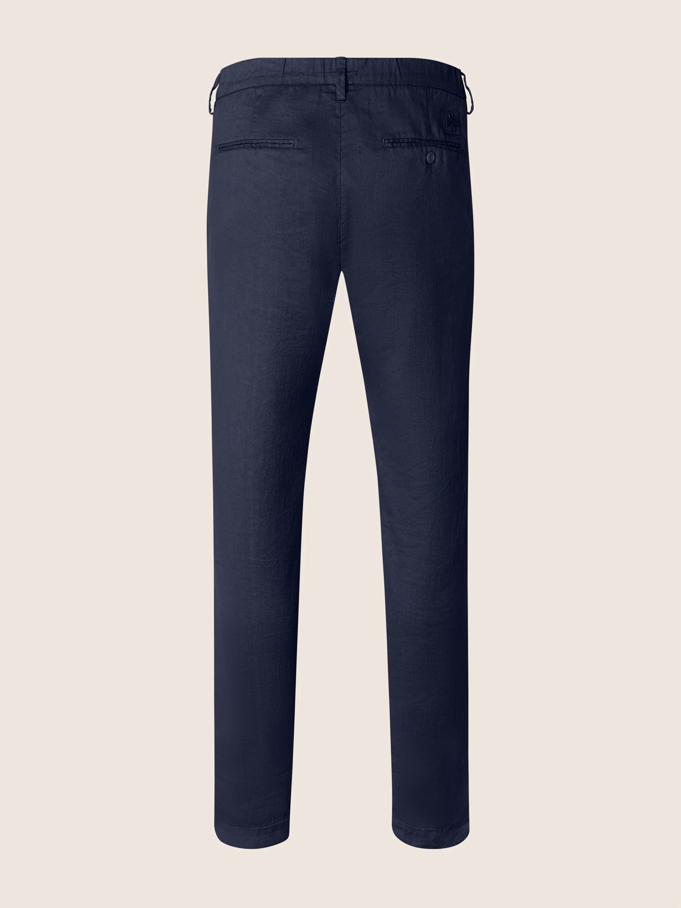 Gray – Pants in Cotton and Linen Stretch Gabardine - Image 5