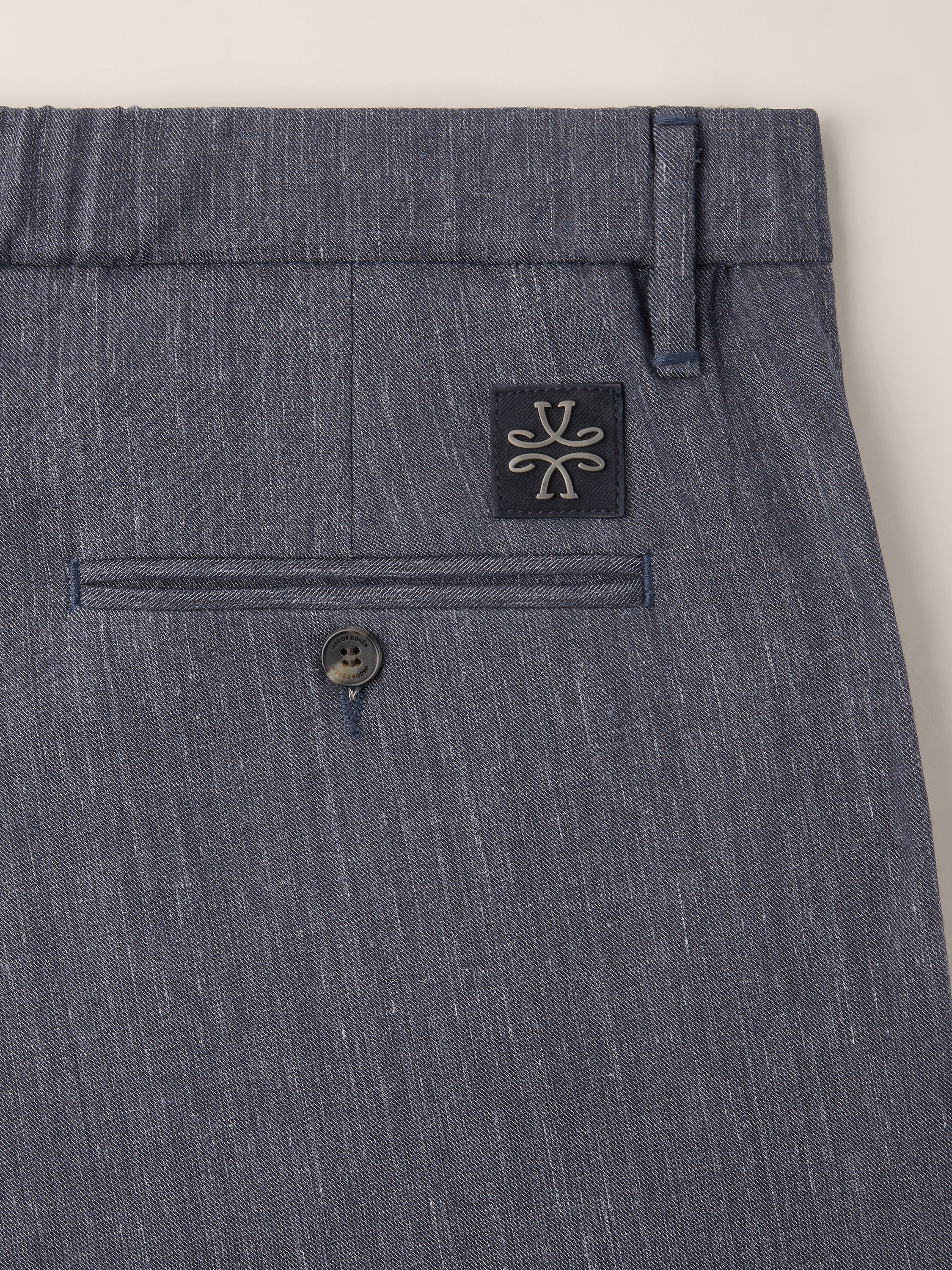 Gray – Pants in Wool, Silk and Linen Stretch Gabardine Loro Piana - Image 4