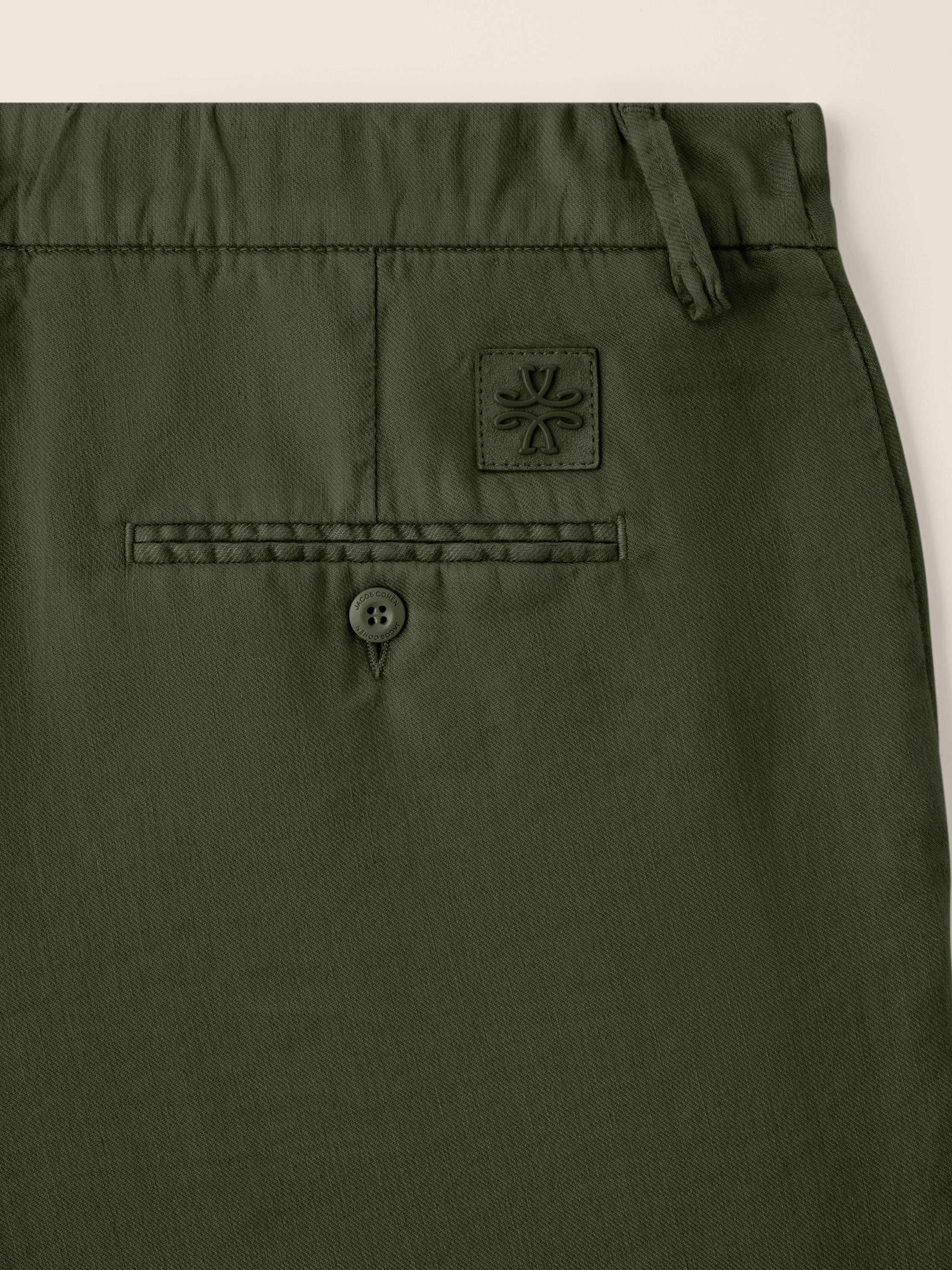Gray – Pants in Cotton and Linen gabardine stretch - Image 3