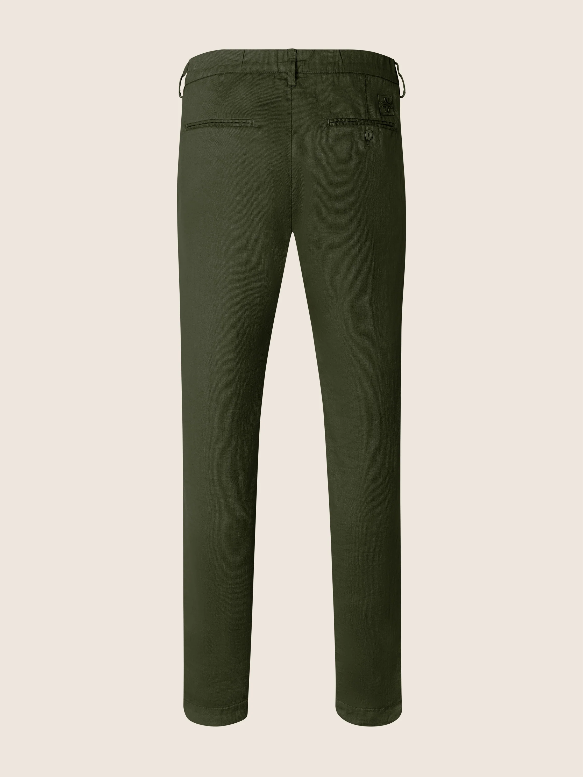 Gray – Pants in Cotton and Linen gabardine stretch - Image 5