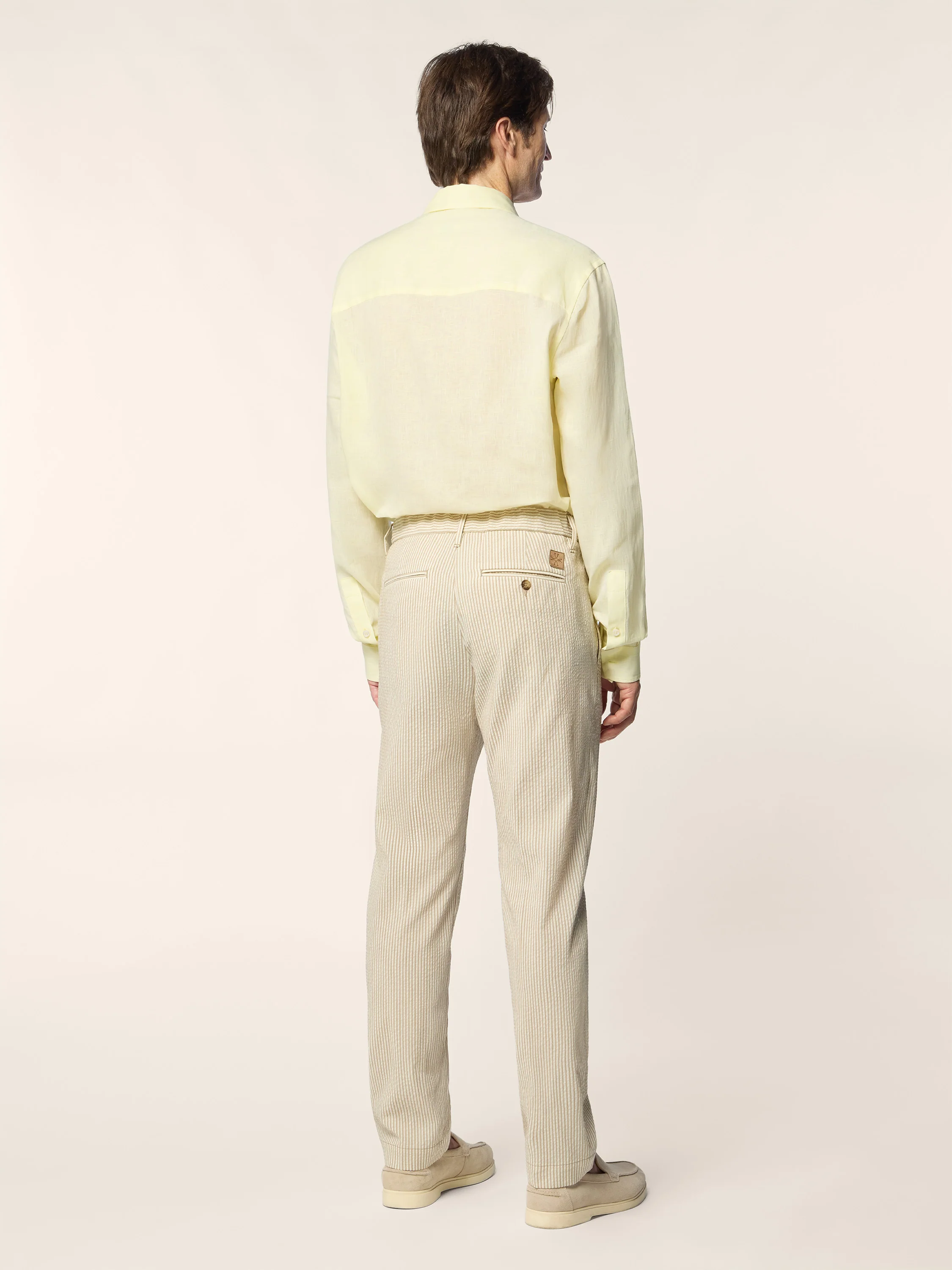 Gray – Pants in Wool Seersucker - Image 3