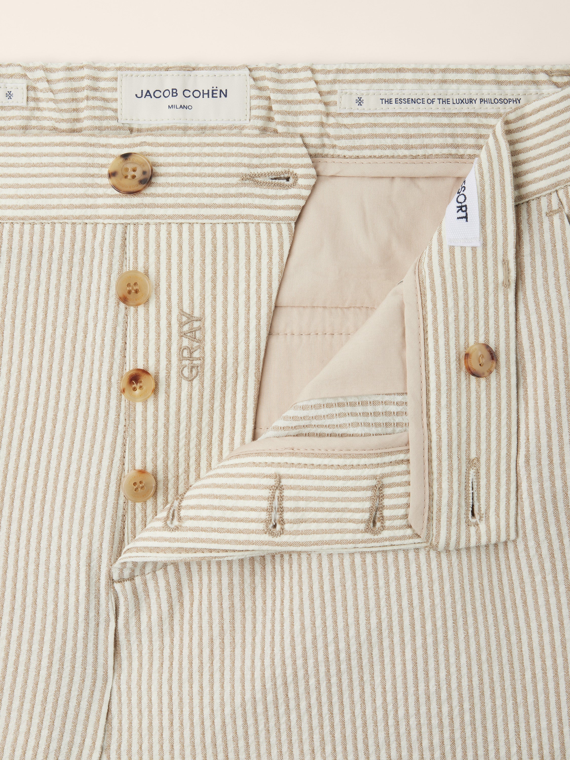 Gray – Pants in Wool Seersucker - Image 5