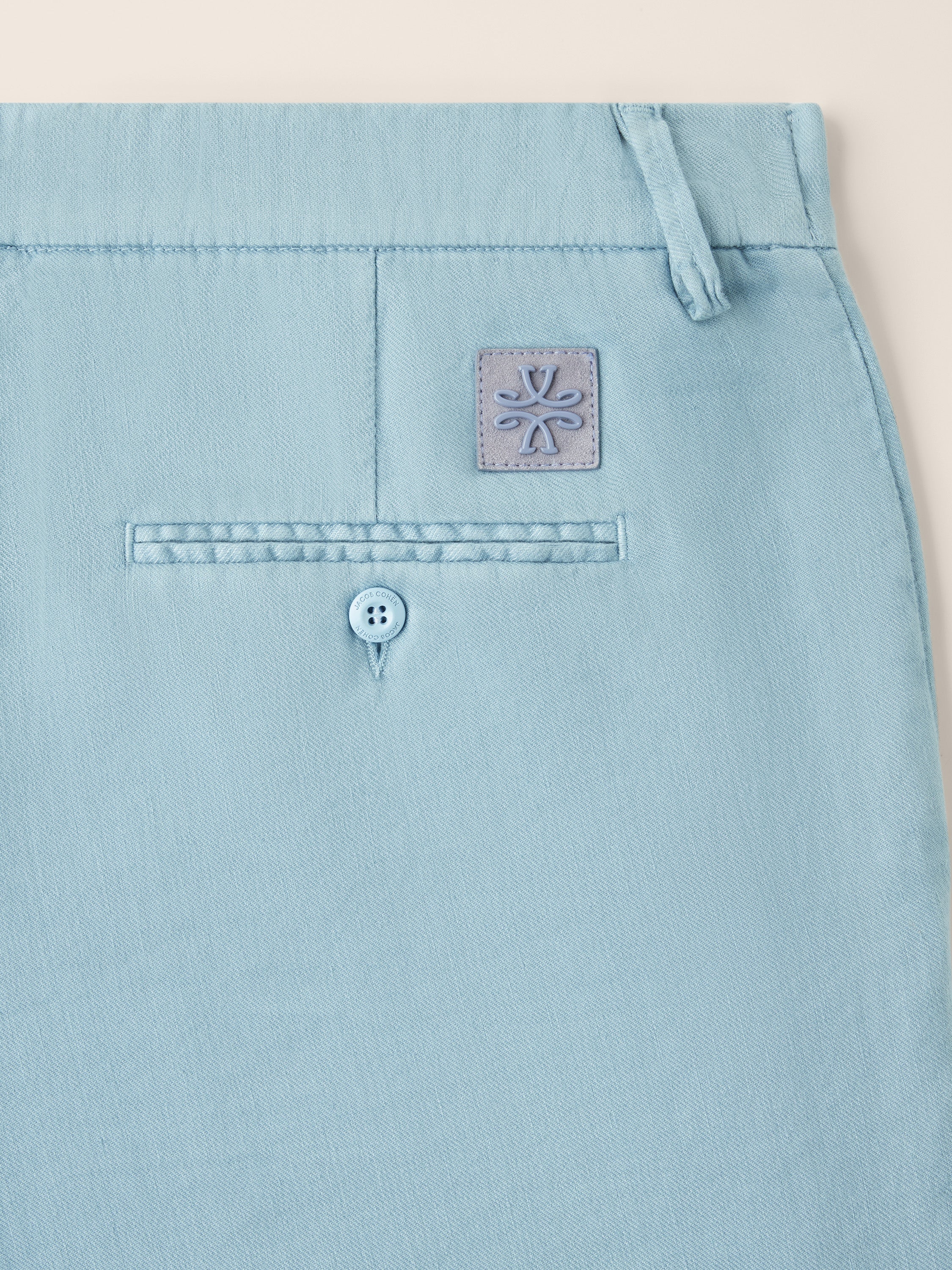 Gray – Cotton and Linen Stretch Gabardine Pants - Image 4