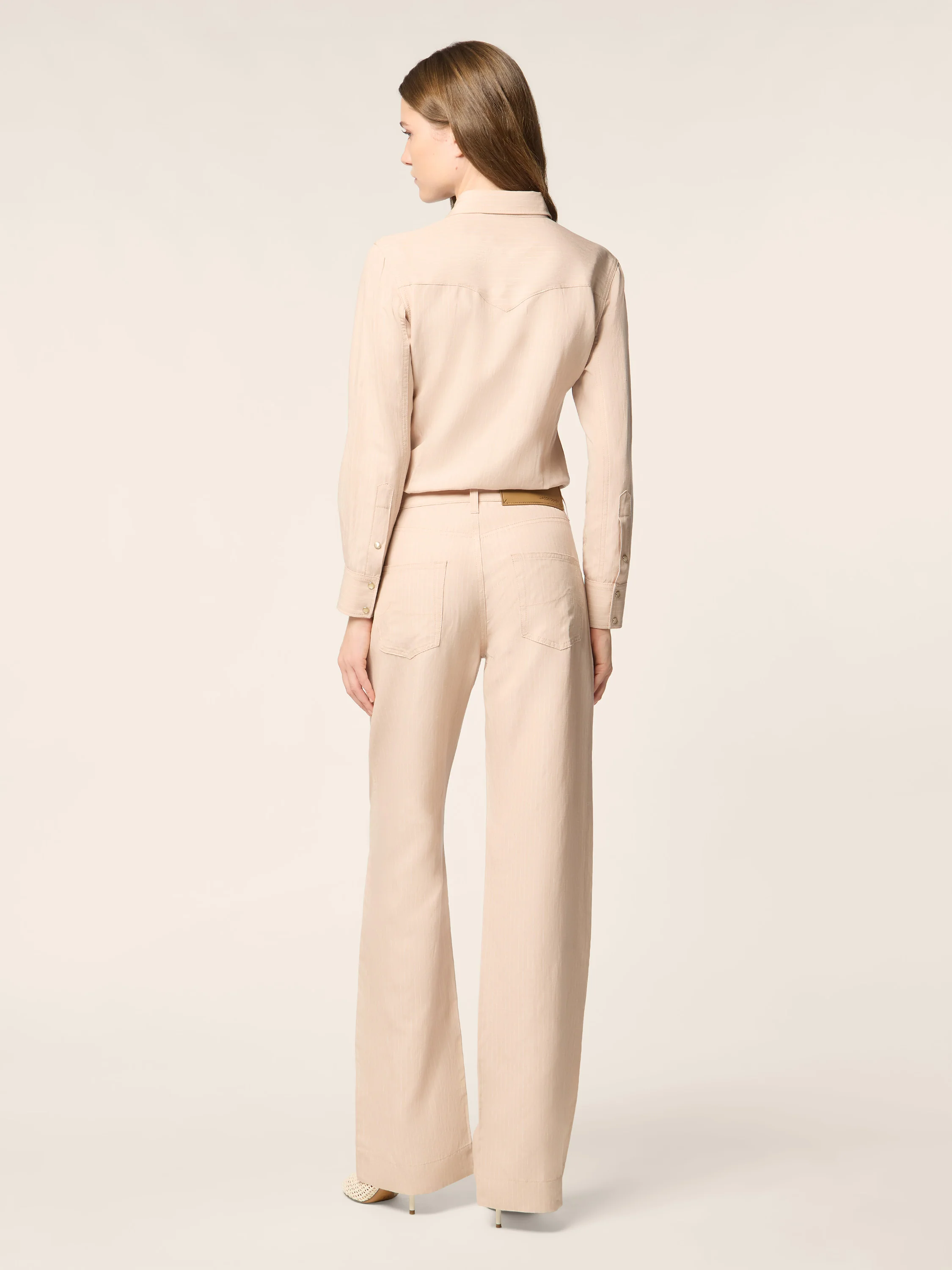 Viscose-Linen Pinstripe Canvas Jumpsuit - Image 3