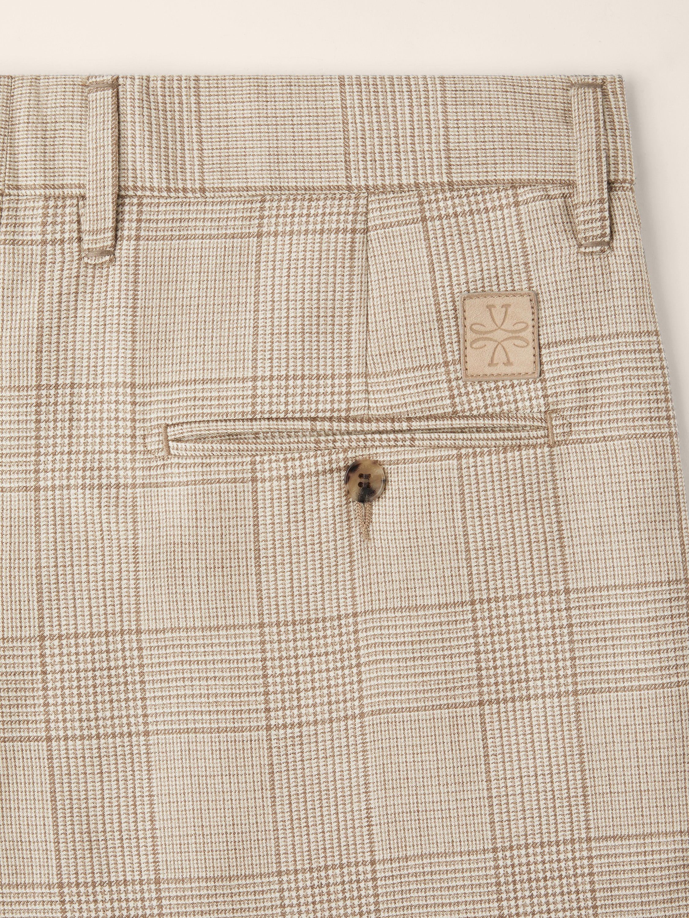 Lucas - Pants in Cashmere and Silk Prince of Wales Loro Piana - Image 4