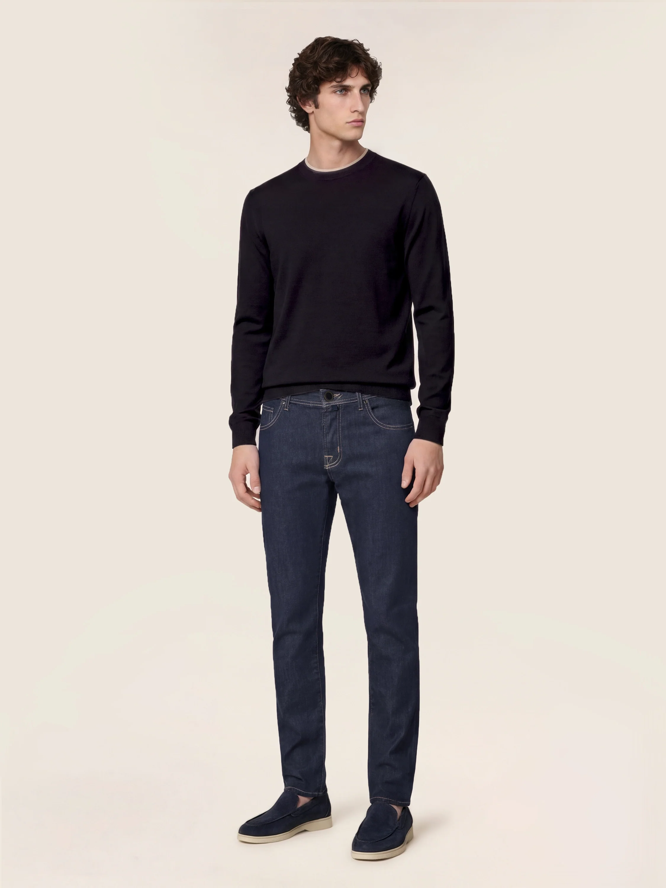 Nick – Jeans in Cotton and Silk Stretch Denim - Image 3