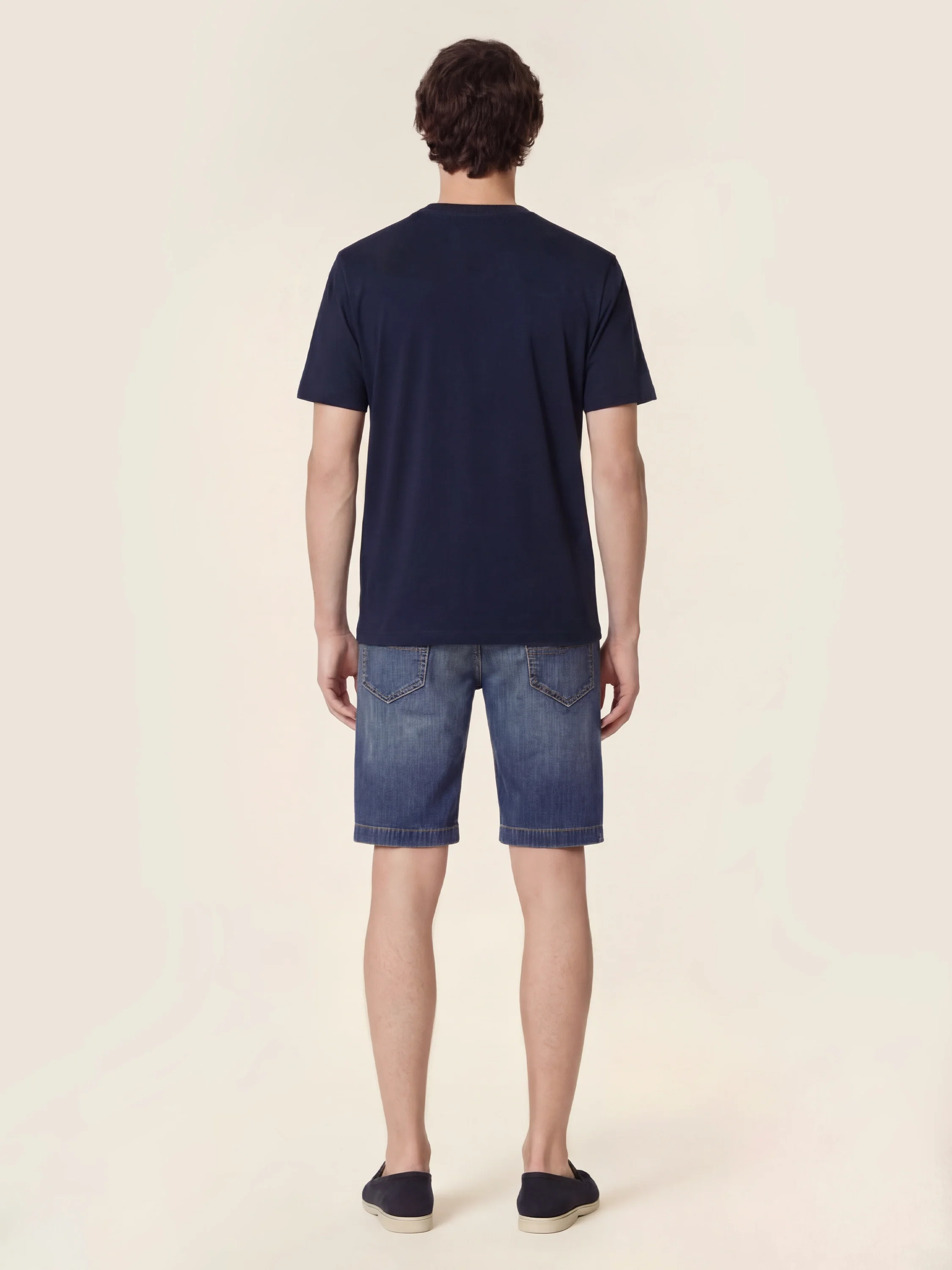 Nicolas – Bermuda in Cotton and Linen Stretch Denim - Image 4