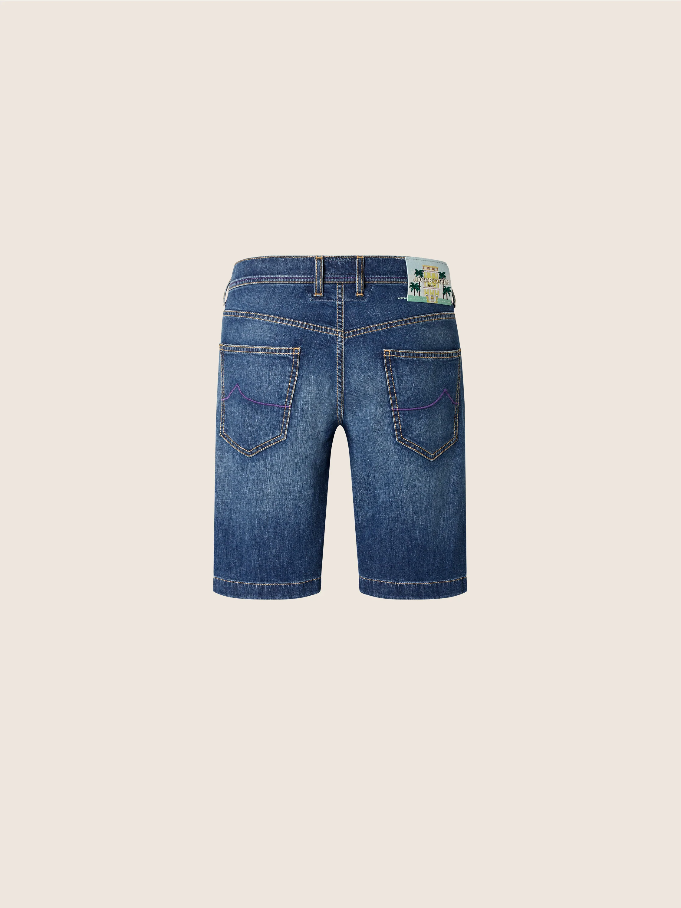Nicolas – Bermuda in Cotton and Linen Stretch Denim - Image 5