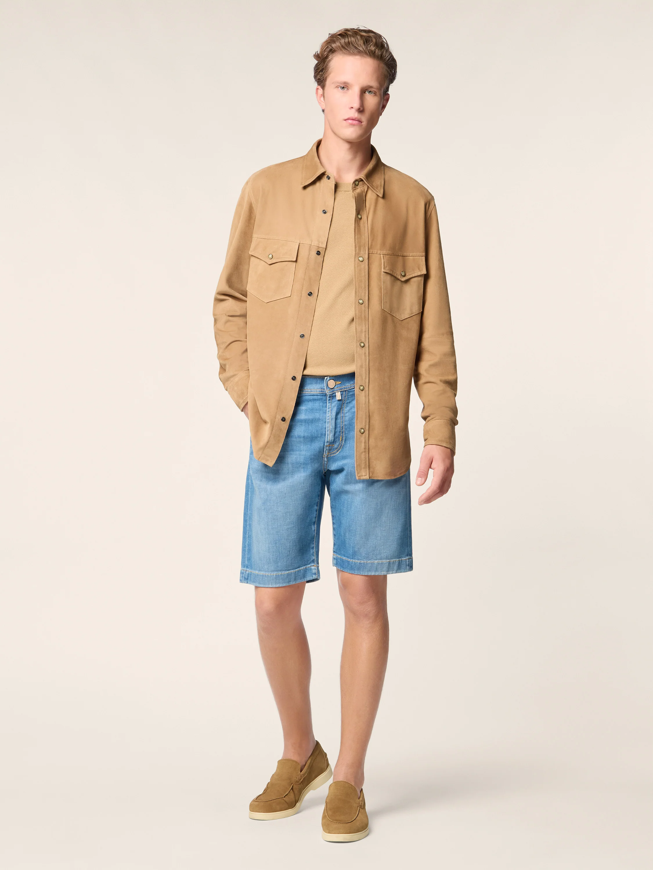 Nicolas – Bermudas in power stretch denim - Image 3