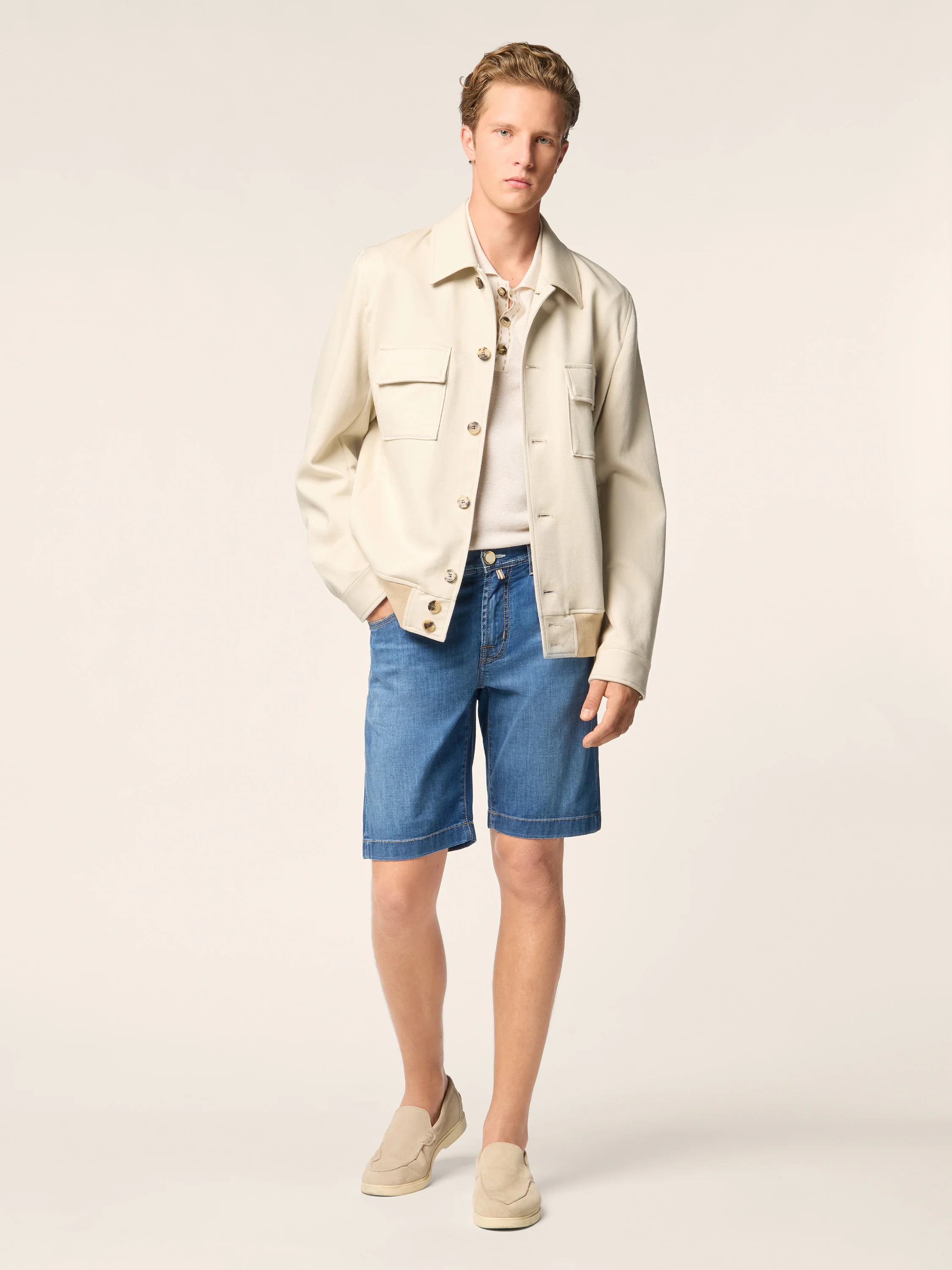 Nicolas – Bermudas in Power Stretch Denim - Image 3
