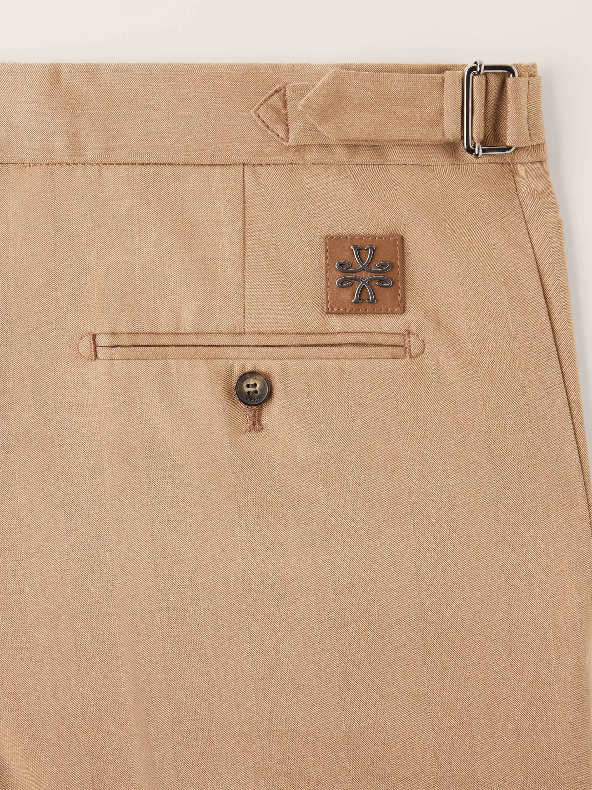 Ollie – Bermudas Wool and Cotton Herringbone Fabric - Image 4