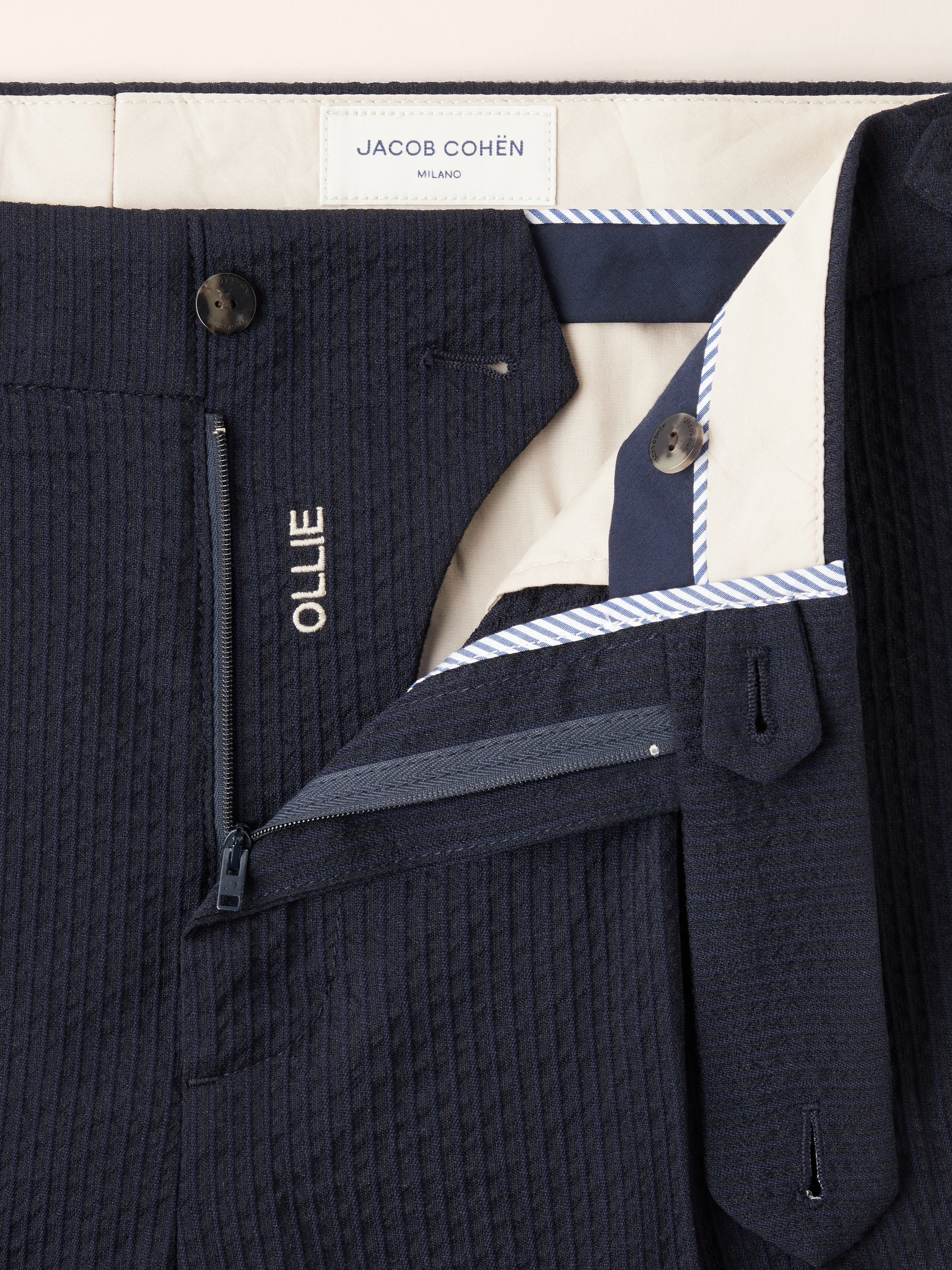 Ollie – Bermuda in wool Seersucker Vitale Barberis Canonico - Image 5