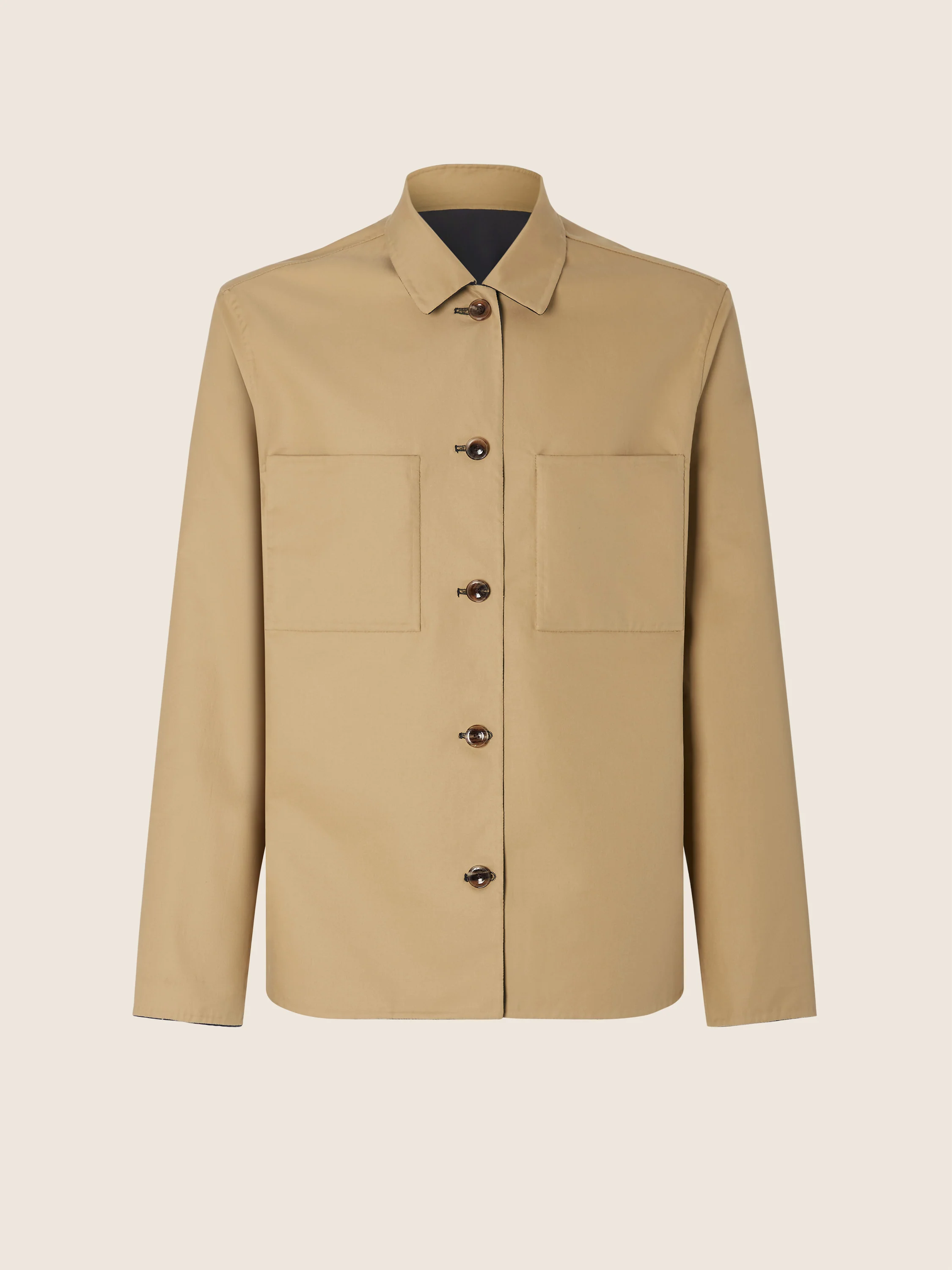 Reversible Sea Island Cotton Overshirt - Image 4