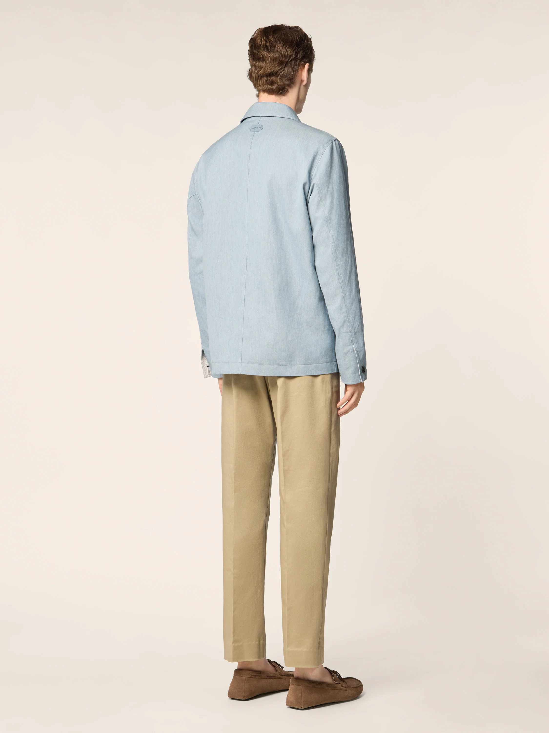 Cotton-Linen Gabardine Overshirt - Image 3