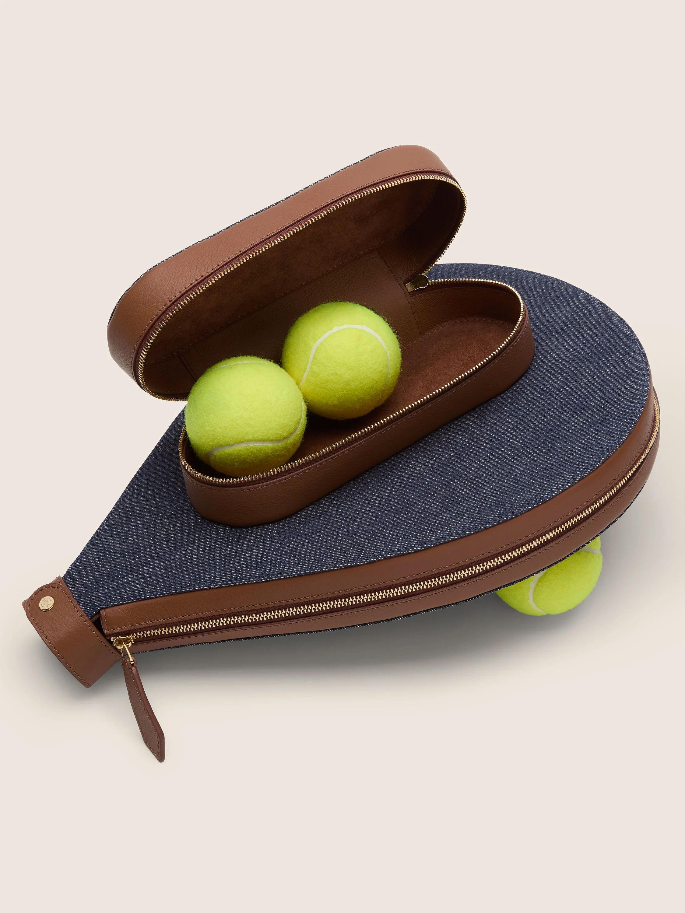 Padel holder kit in denim and leather - Image 3