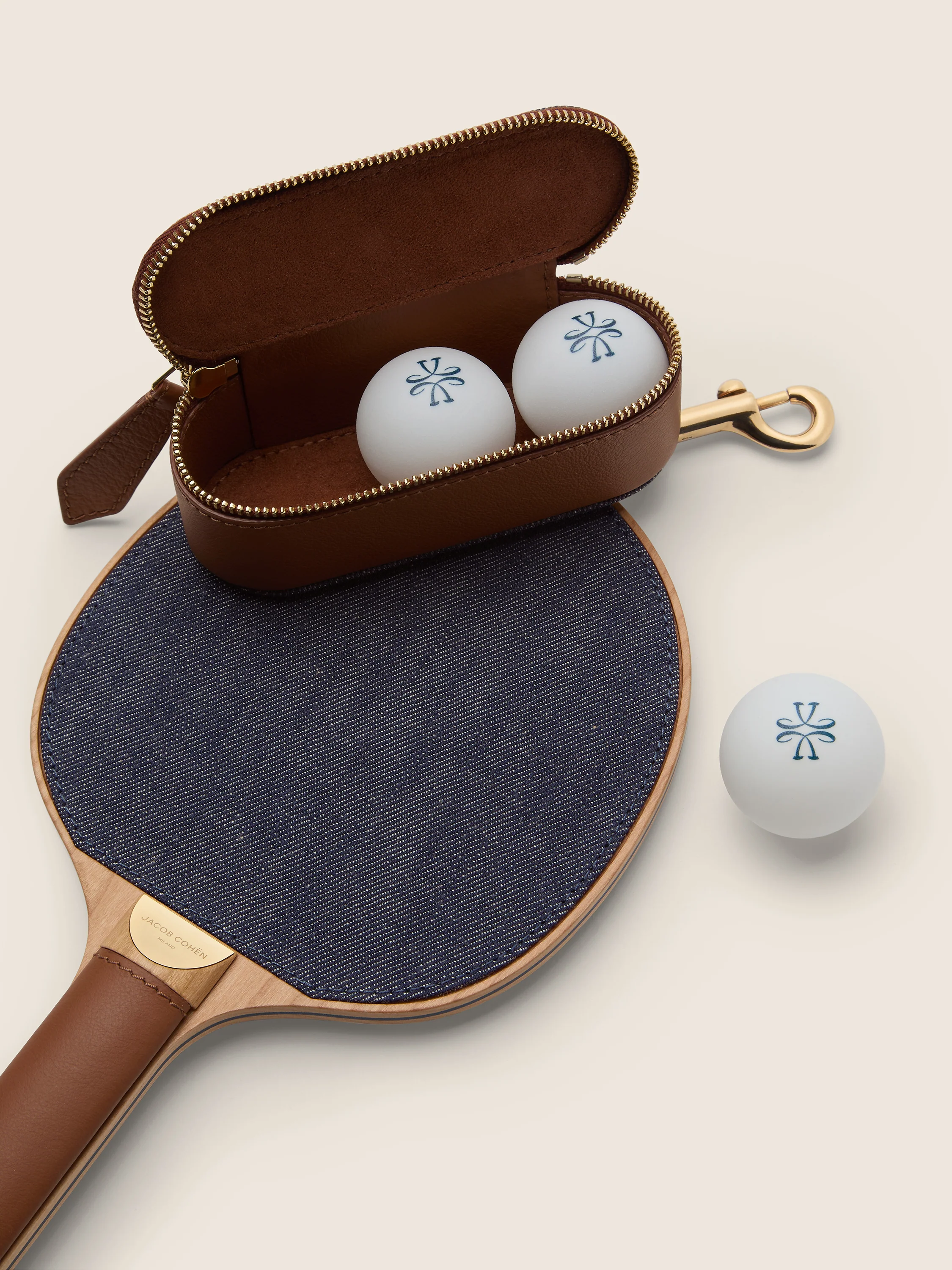 Ping Pong kit in denim and leather - Image 3