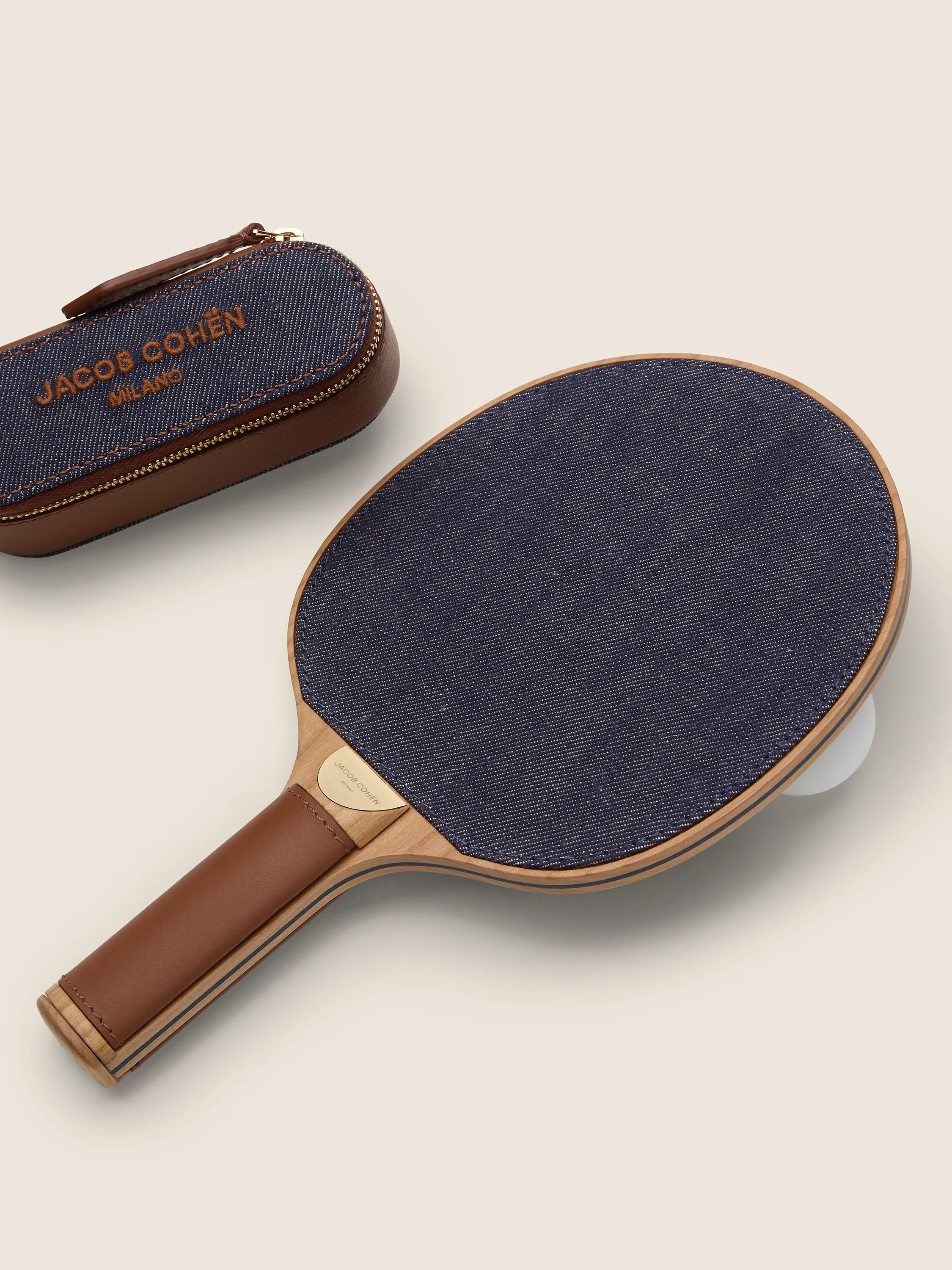 Ping Pong kit in denim and leather - Image 4