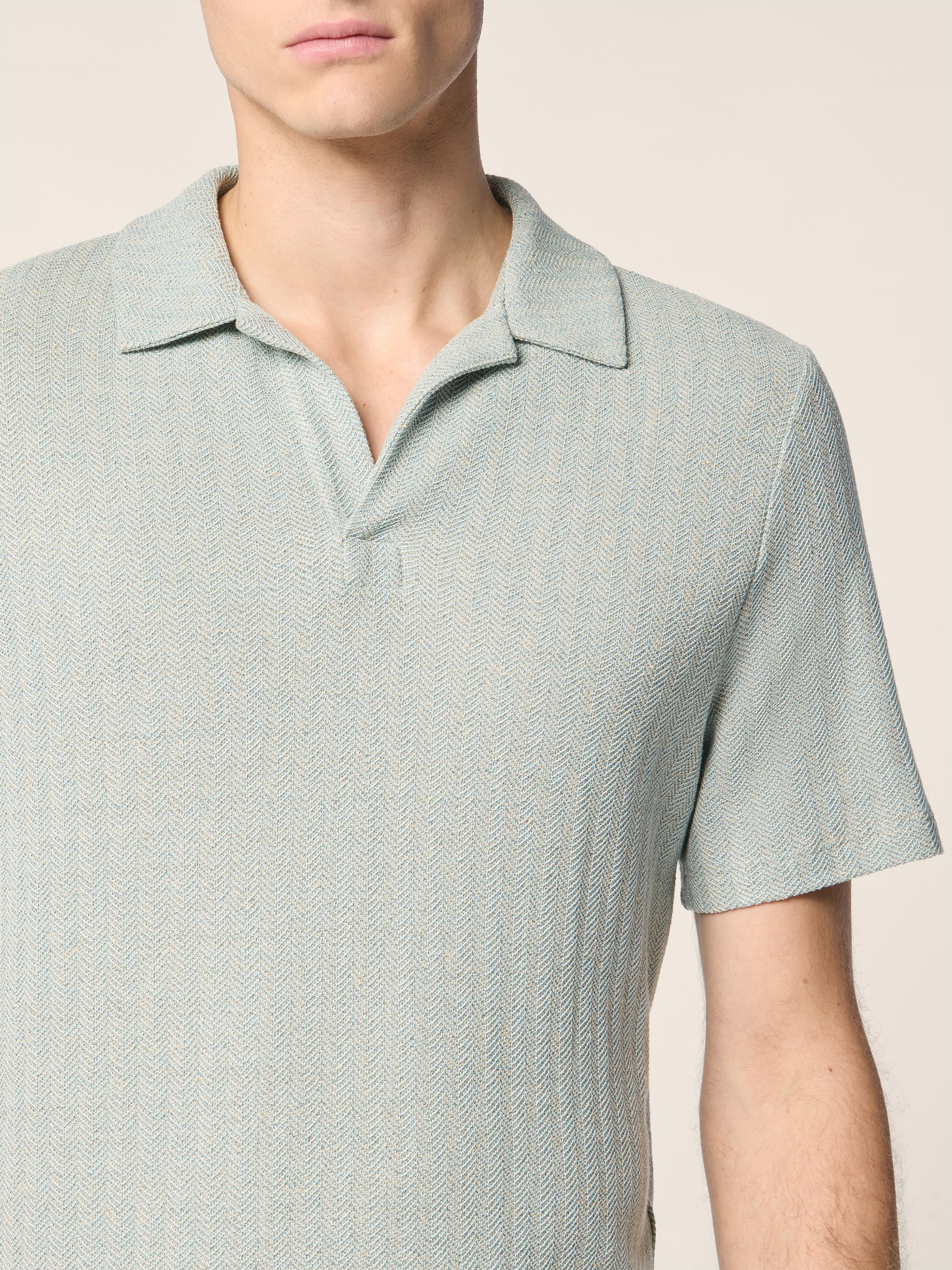 Cotton and Linen Jersey Polo - Image 3