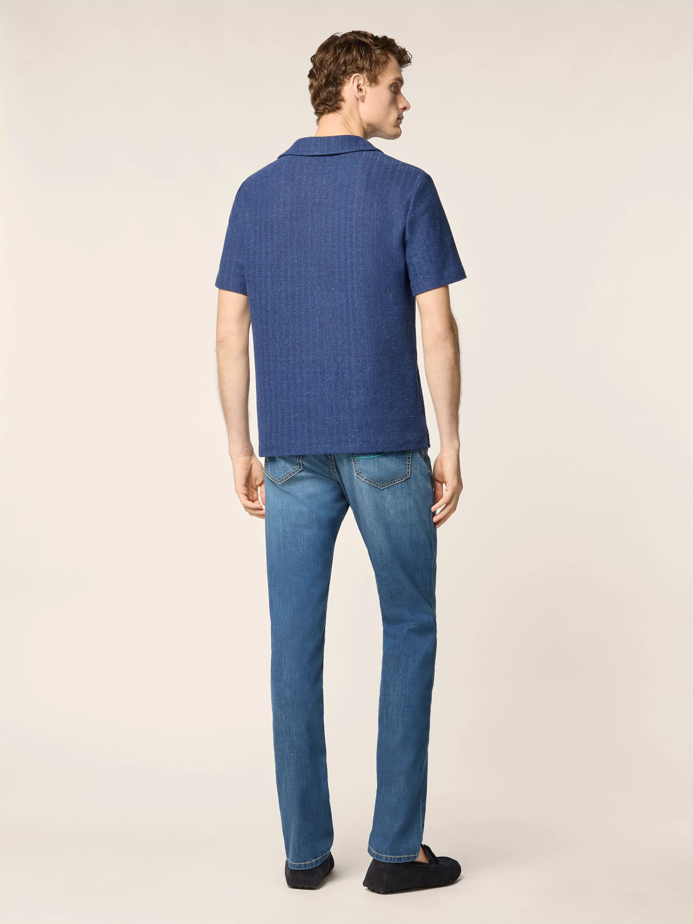 Cotton and Linen Jersey Polo - Image 3
