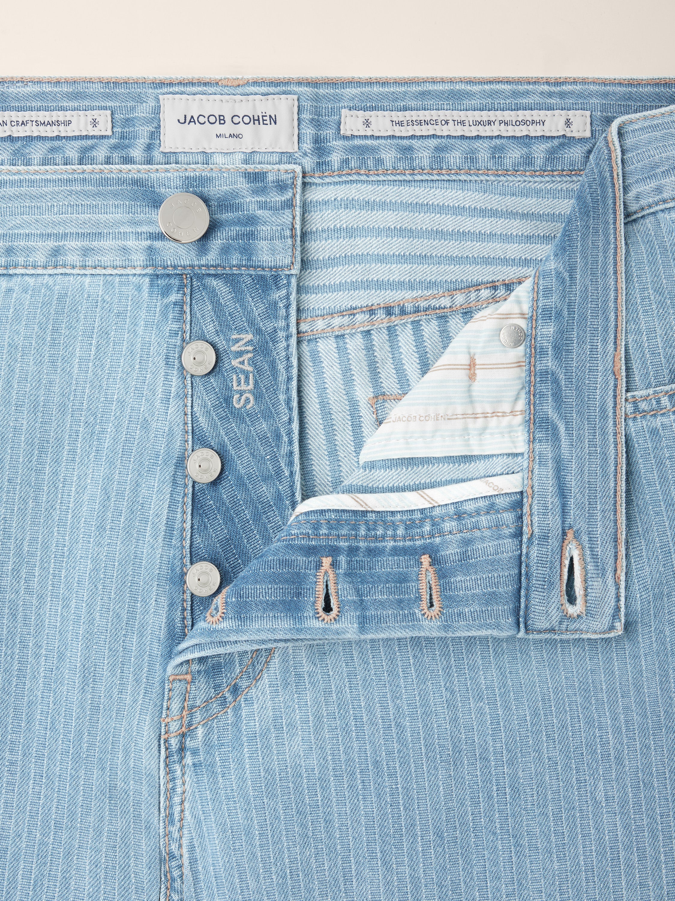 Sean – Jeans in Striped Denim - Image 5