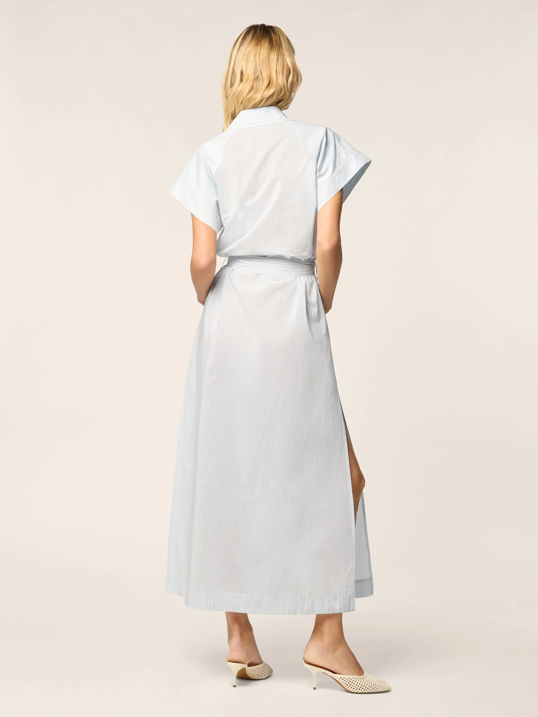 Cupro-Cotton Poplin Dress - Image 3