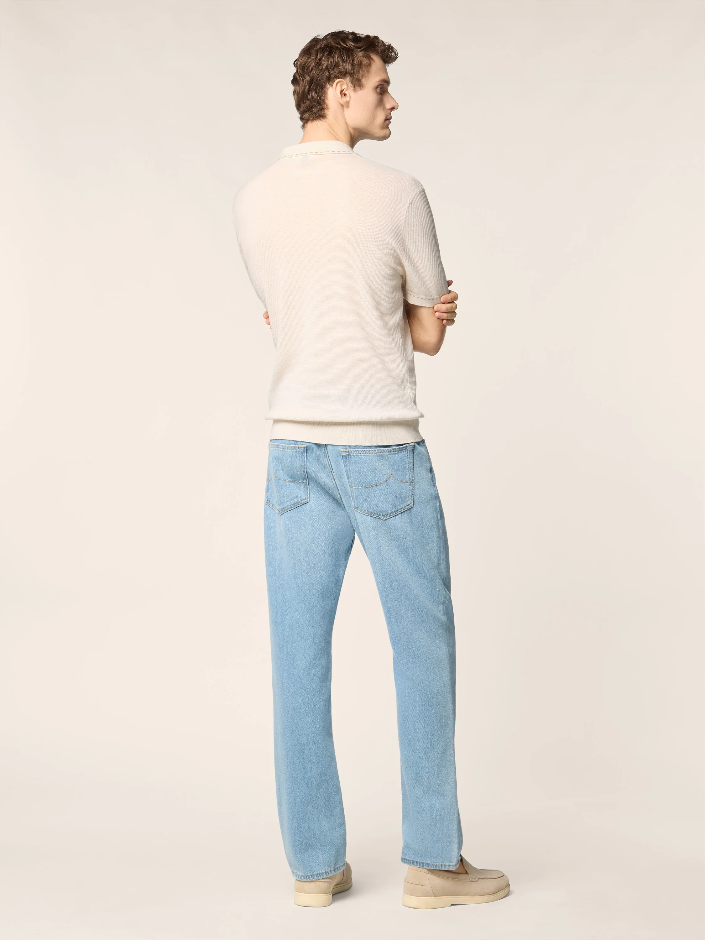 Polo Shirt in Brushed Cotton - Image 3
