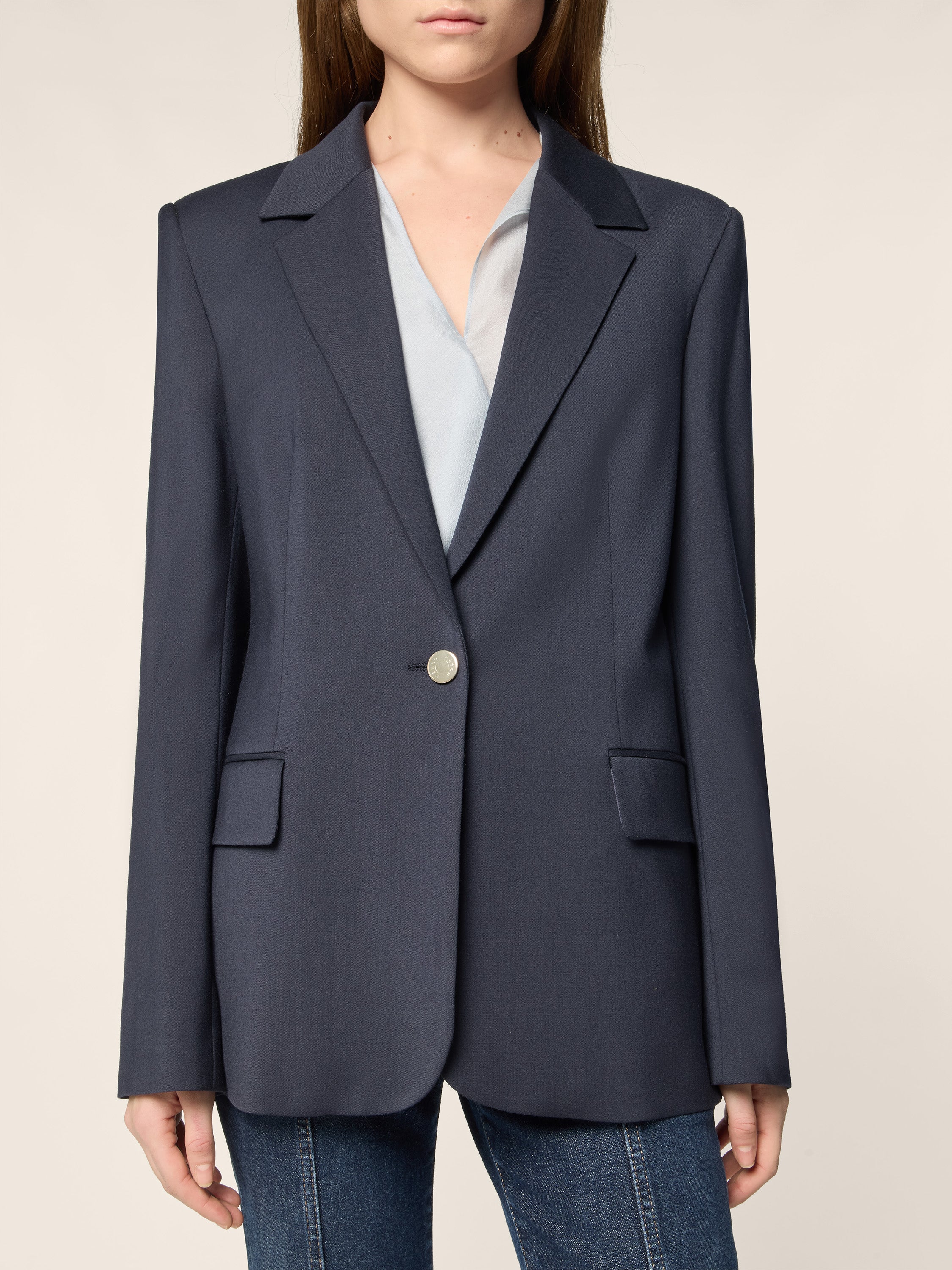 Stretch Wool Twill Blazer - Image 4