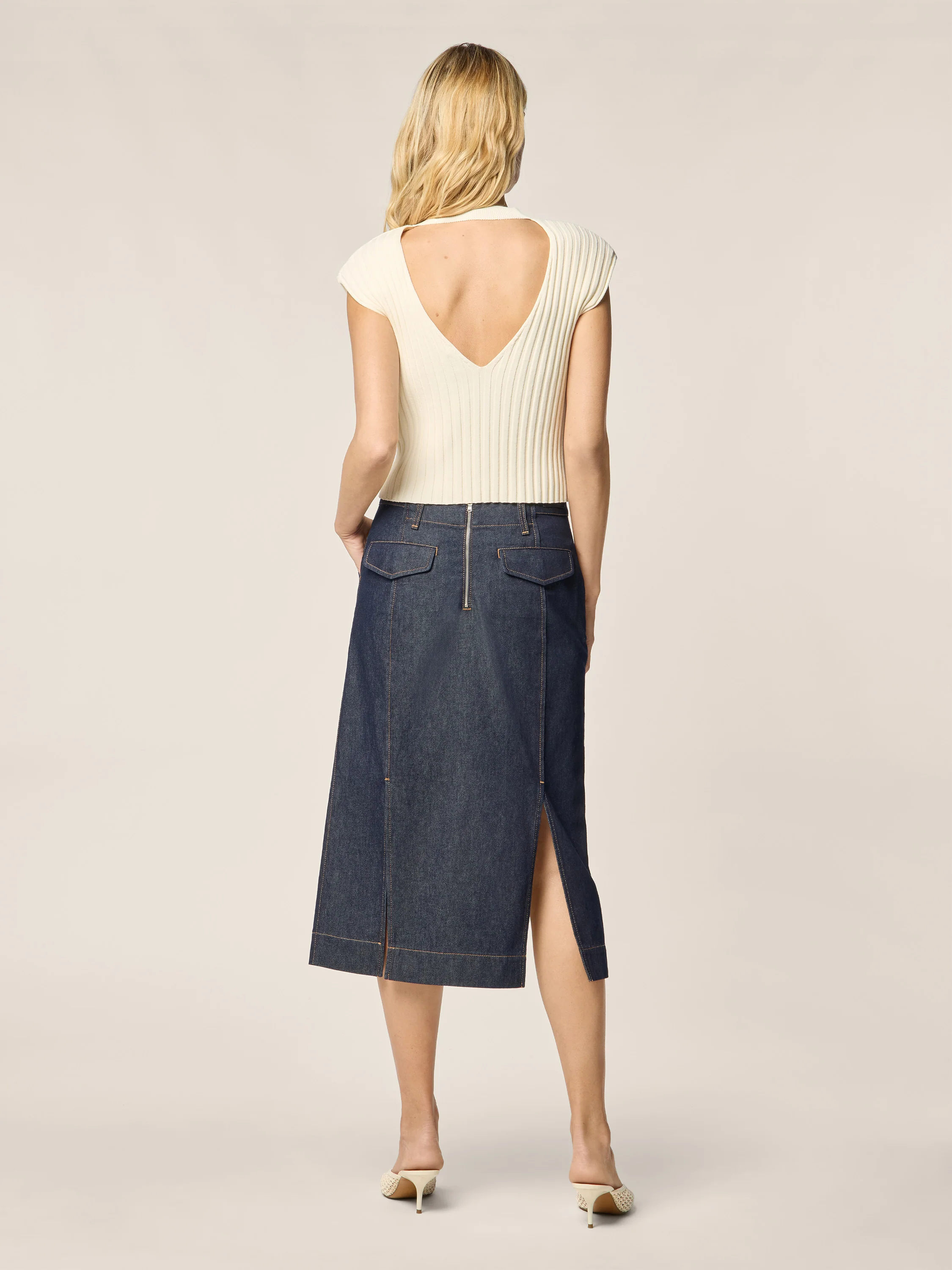 Viscose-Cotton Crêpe Knit Top - Image 3