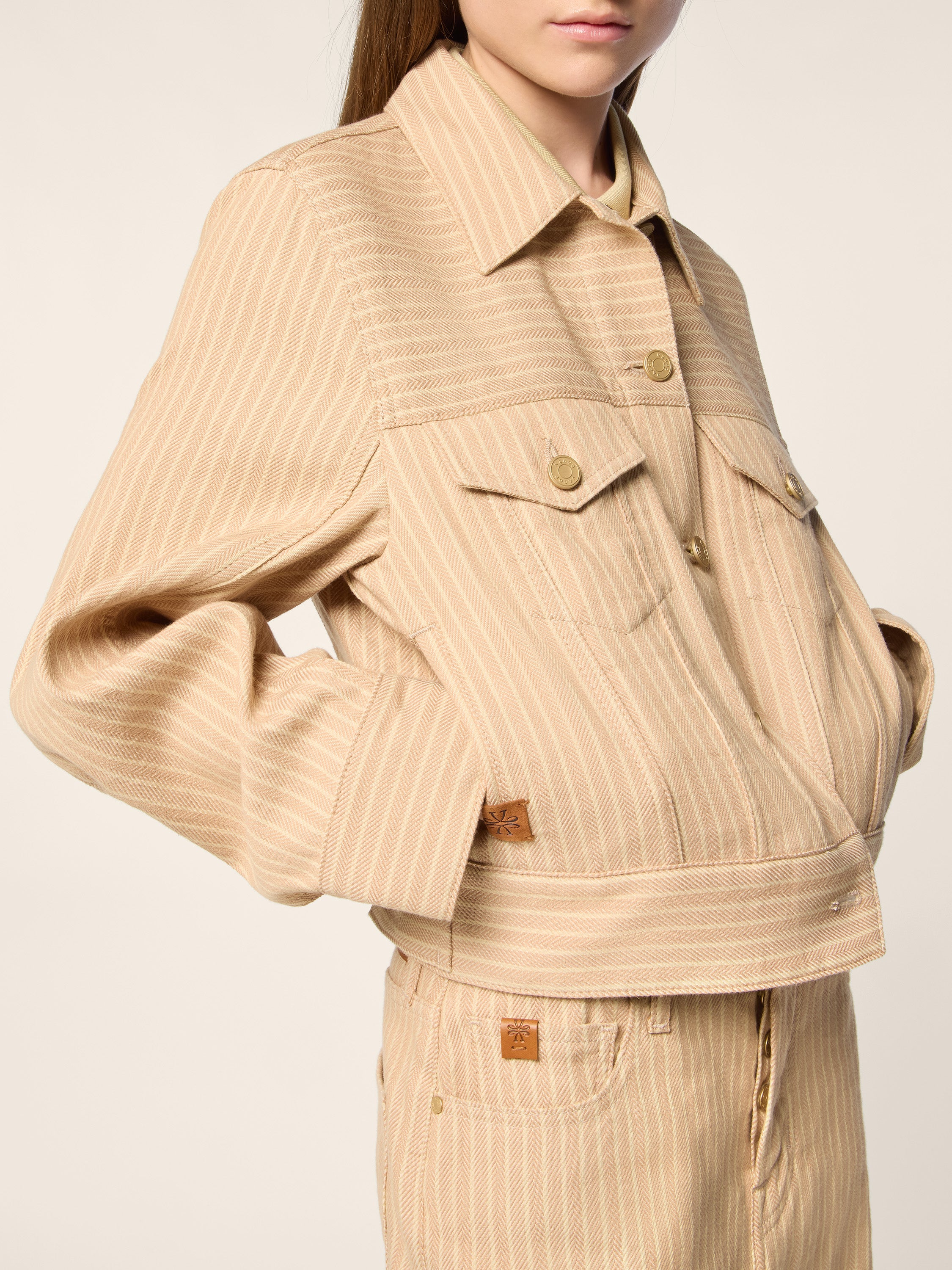 Cotton-Linen Herringbone Canvas Jacket - Image 4