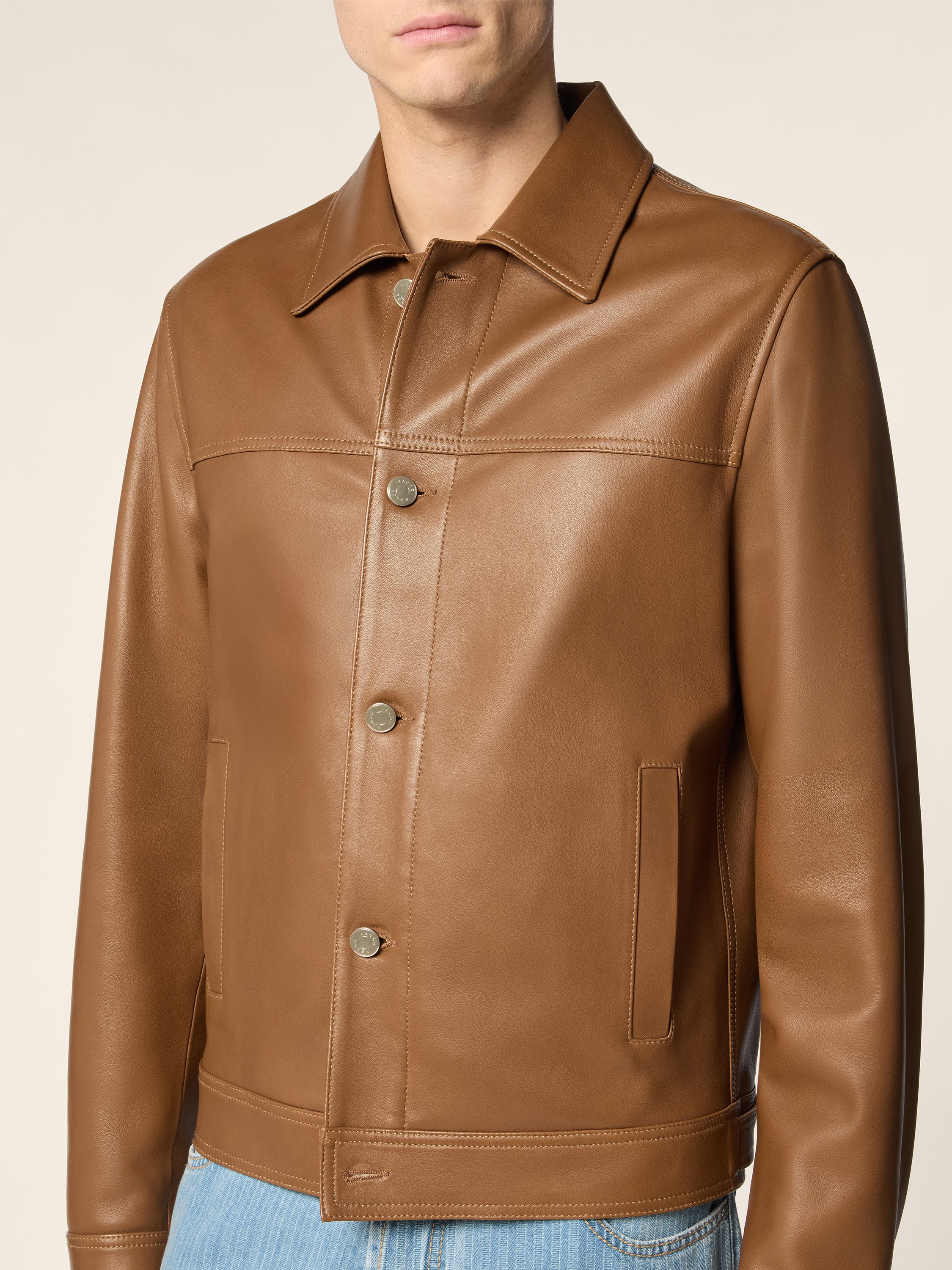Lambskin Trucker Jacket - Image 4
