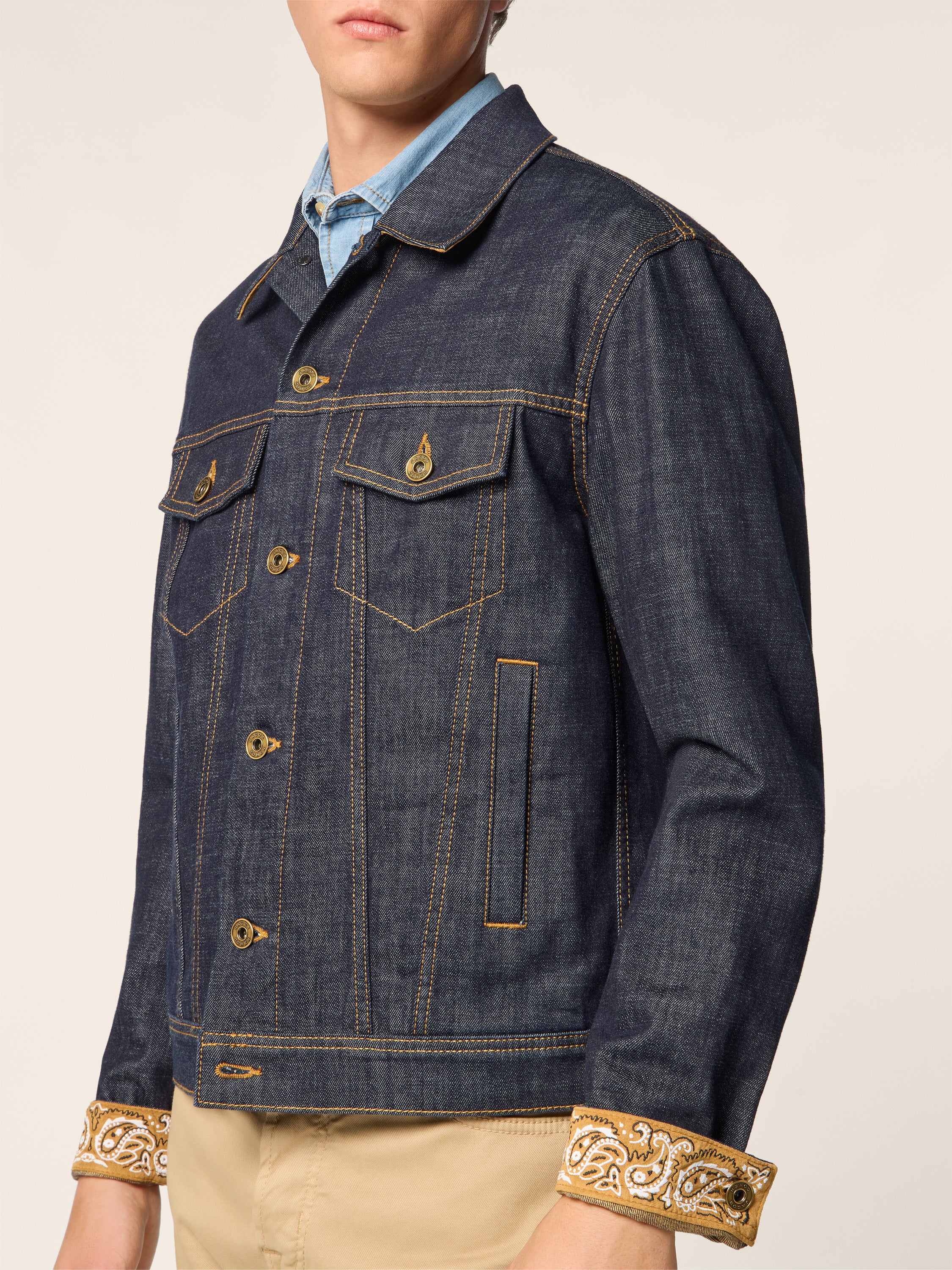 Trucker Jacket in Stretch Denim - Image 4