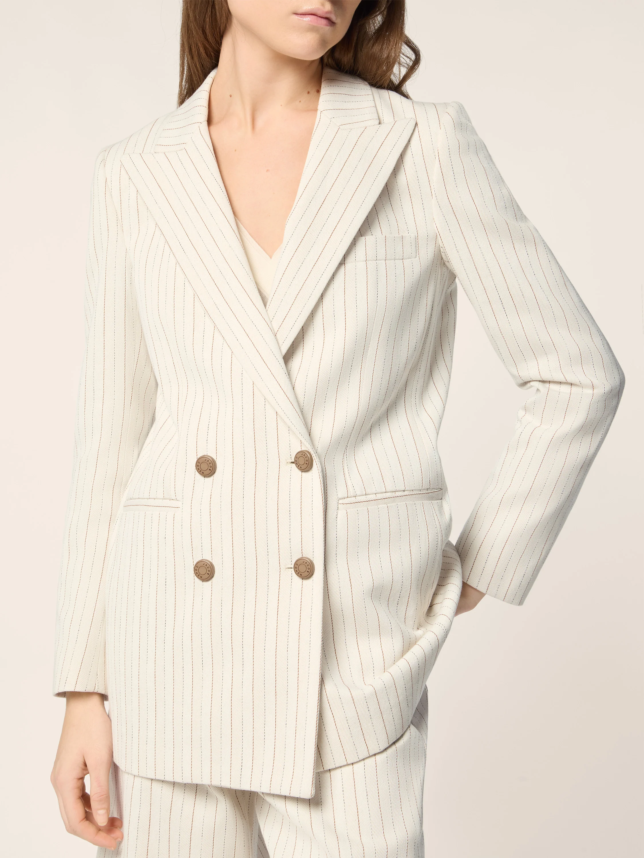 Herringbone Cotton-Hemp Canvas Blazer - Image 4