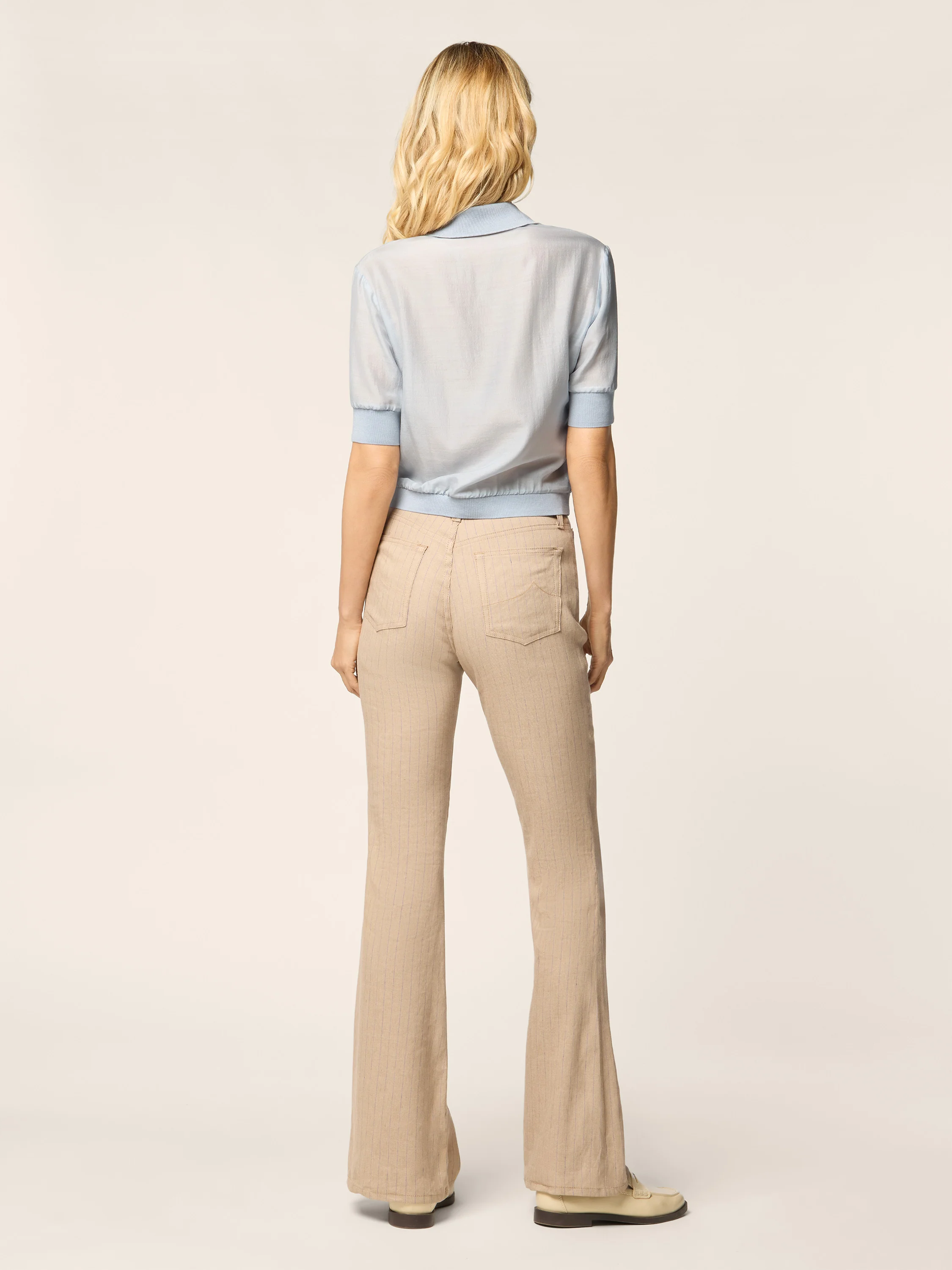 Victoria – Pants in Pinstripe Stretch Canvas - Image 3