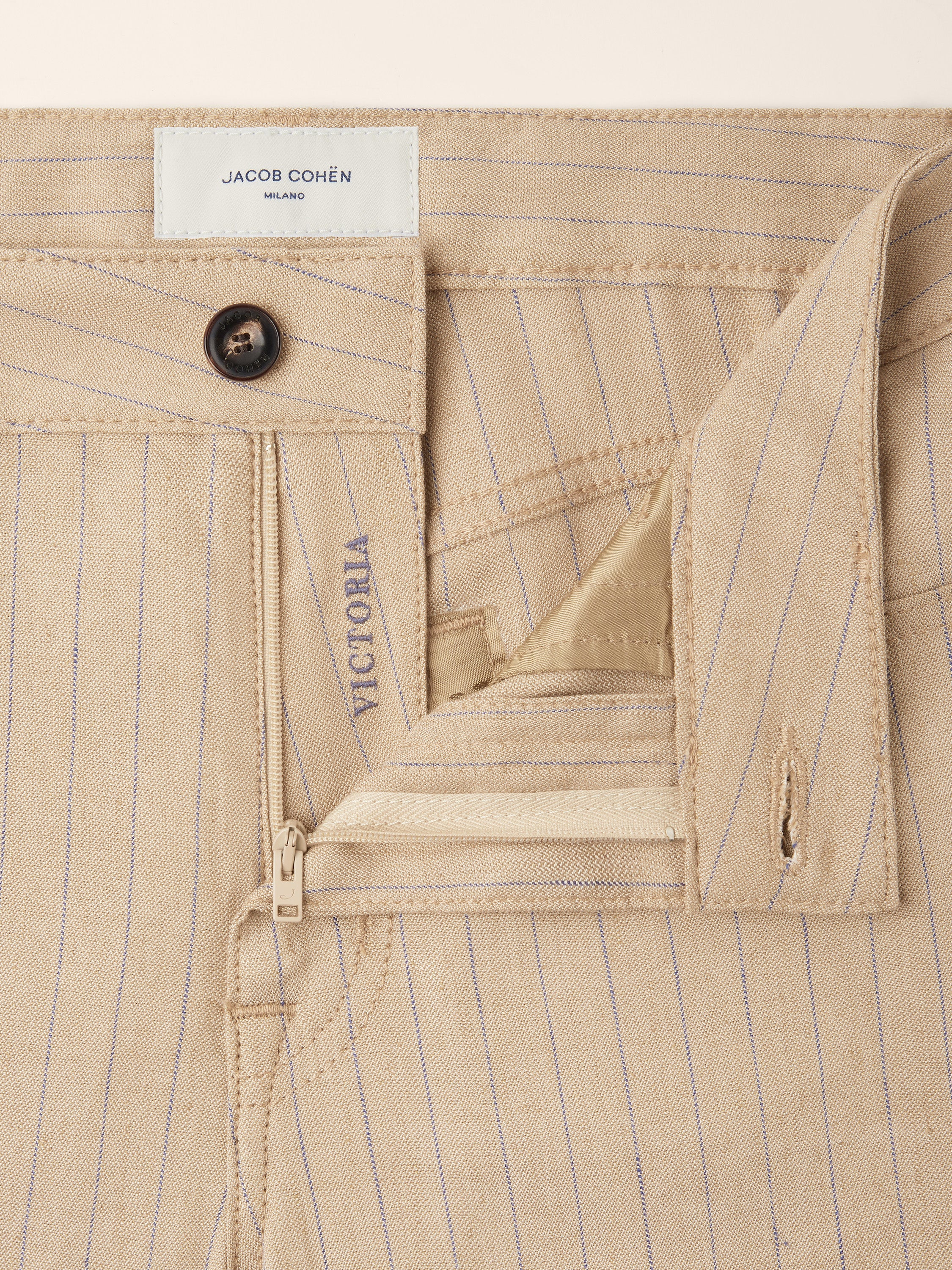 Victoria – Pants in Pinstripe Stretch Canvas - Image 5