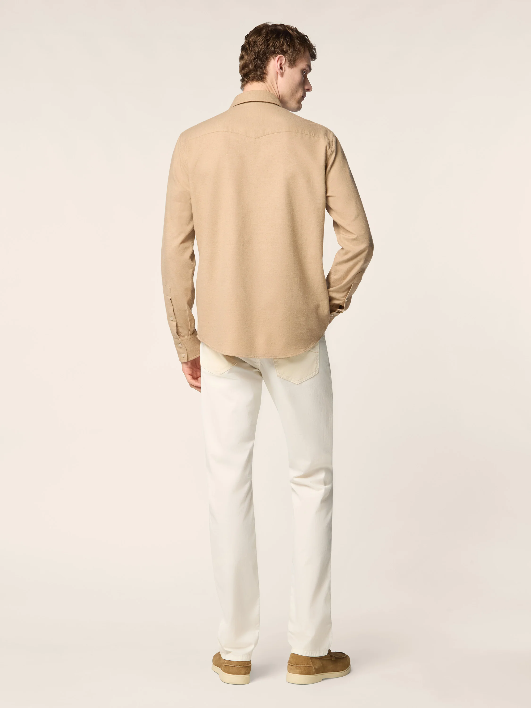 Cotton-Cashmere Flannel Western Shirt - Image 3